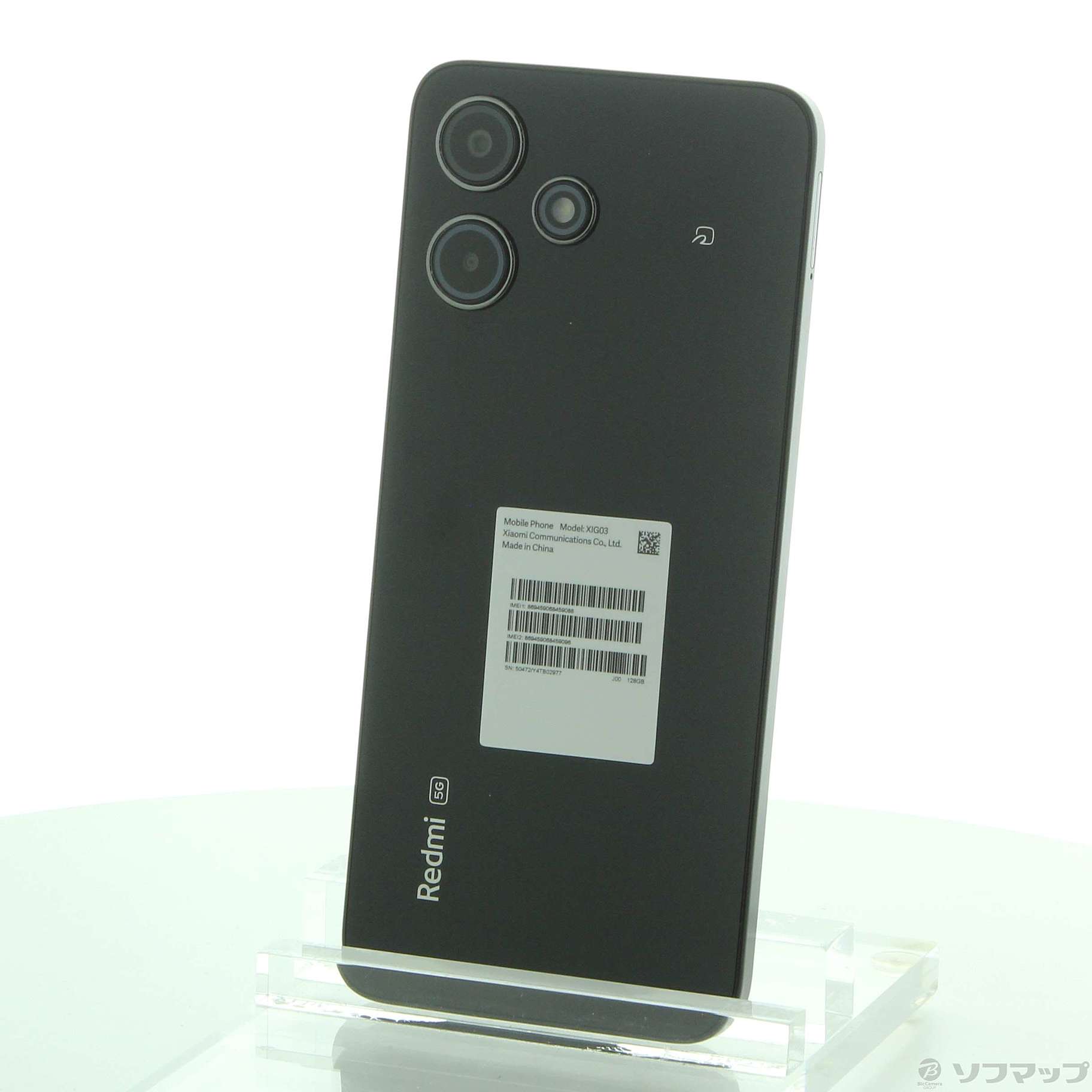 中古】Redmi 12 5G 128GB ミッドナイトブラック XIG03 au SIMフリー 