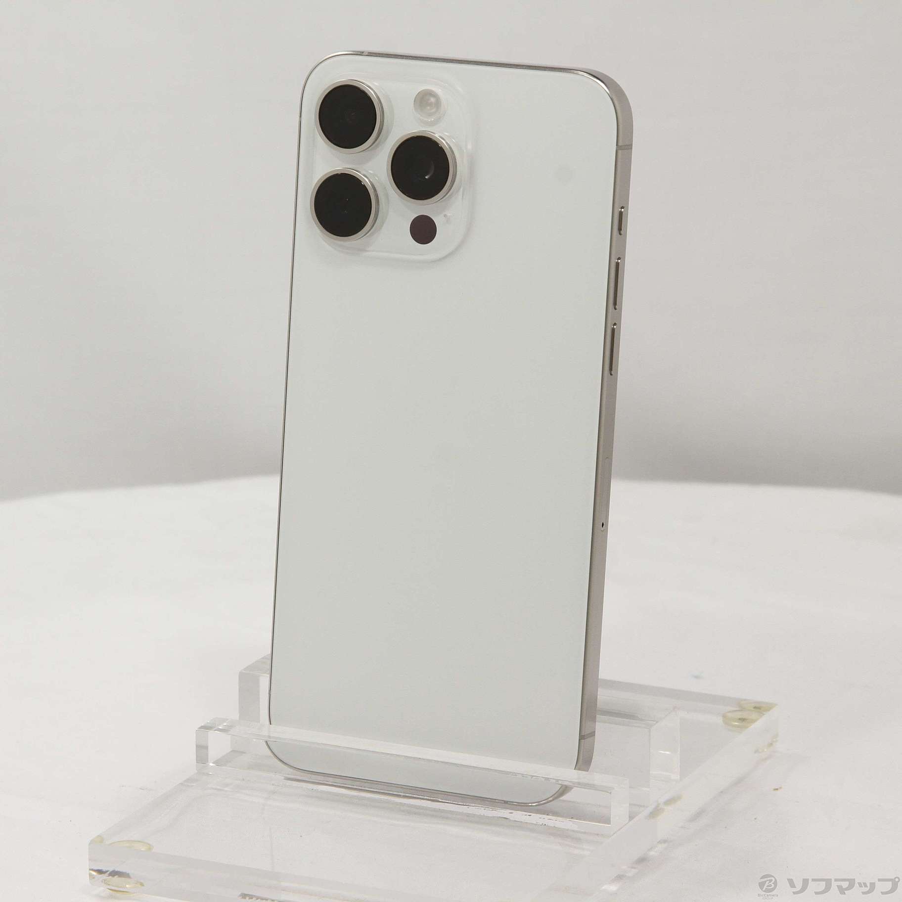 中古】iPhone15 Pro Max 256GB ホワイトチタニウム MU6Q3J／A SIM 