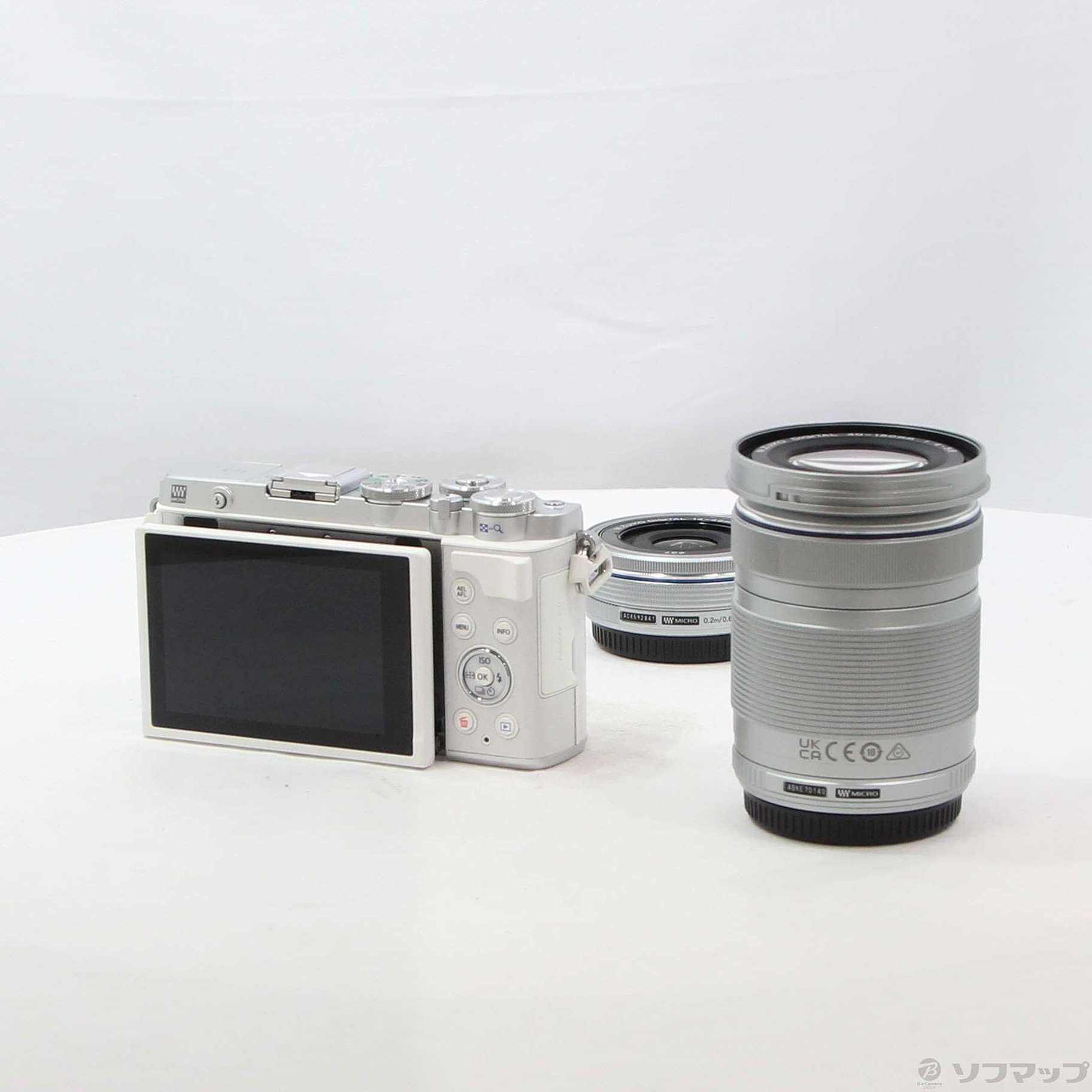 中古】OLYMPUS PEN E-P7 EZダブルズームキット ホワイト
