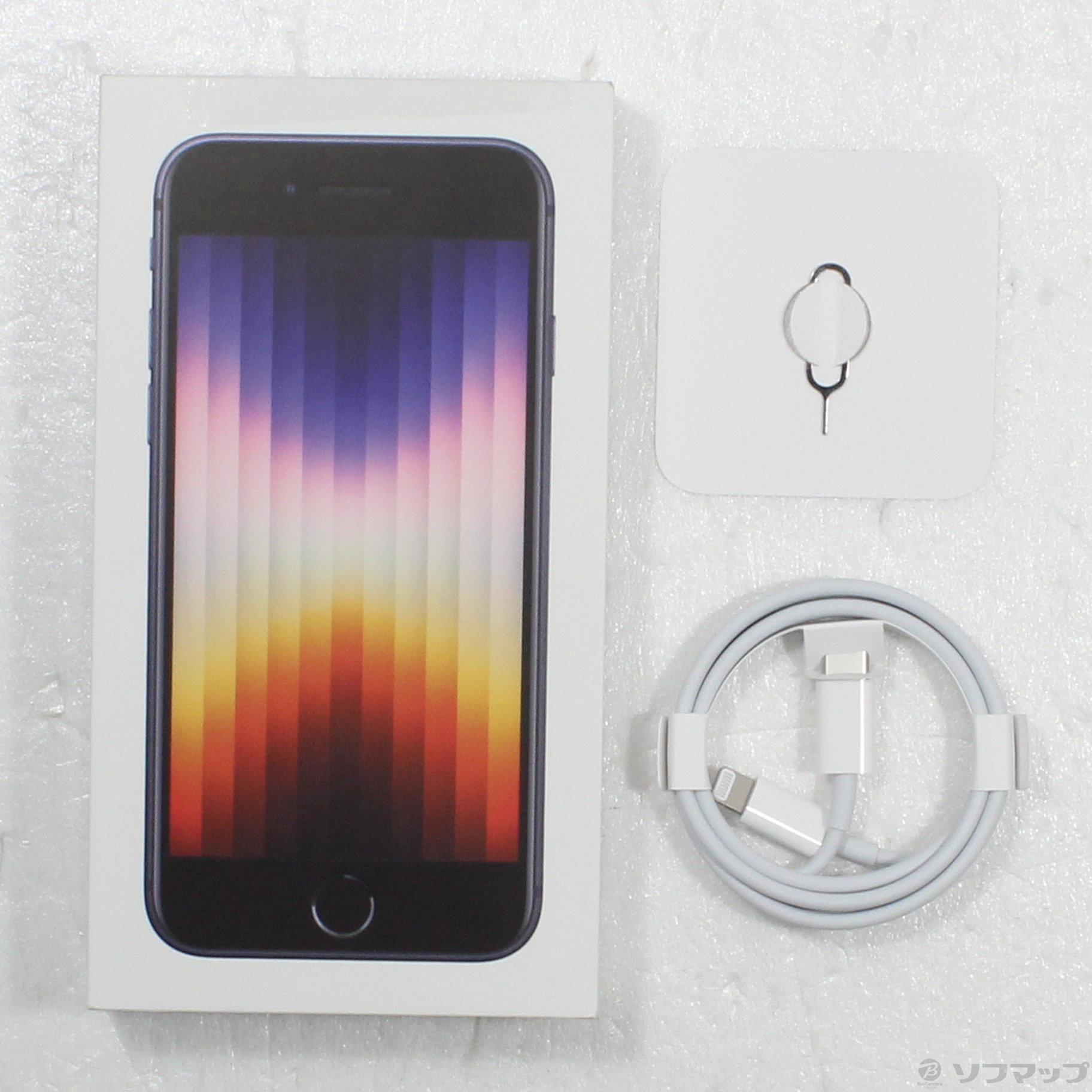 中古】iPhone SE 第3世代 256GB ミッドナイト MMYJ3J／A SIMフリー 