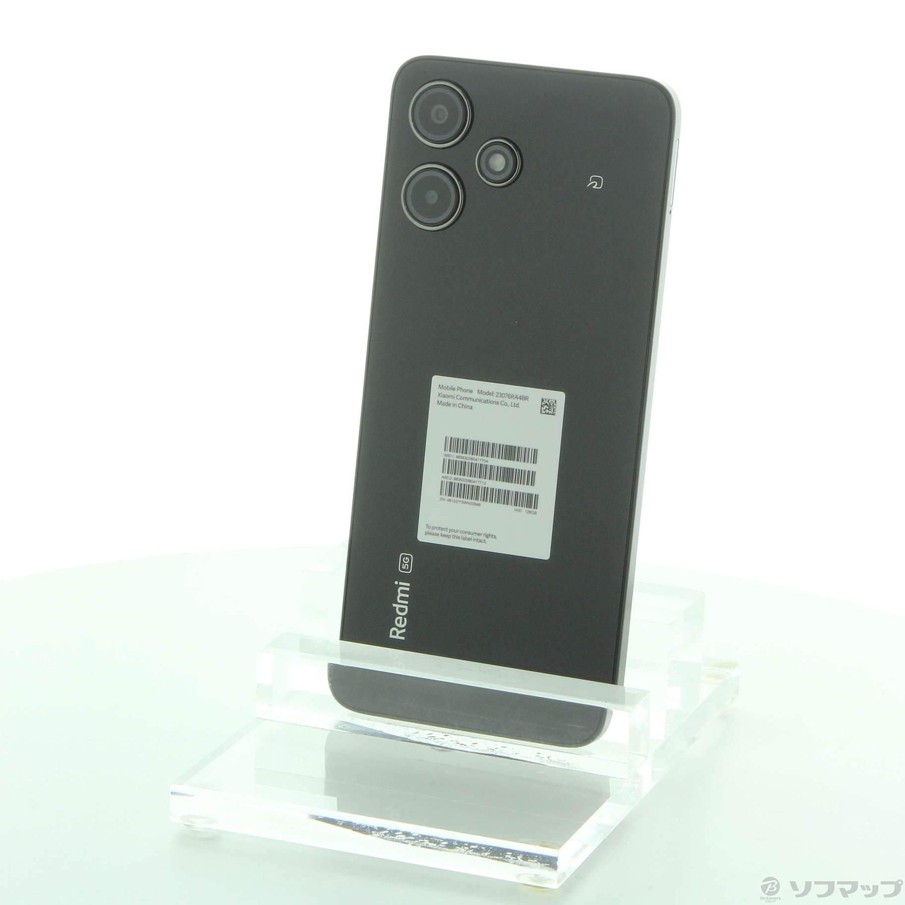 〔展示品〕 Redmi 12 5G 128GB ミッドナイトブラック MZB0ETQJP SIMフリー