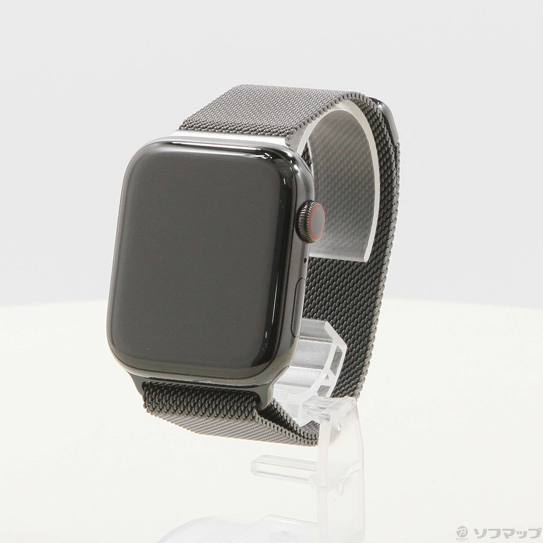 Apple Watch Series 5 GPS + Cellular 44mm スペースブラックステンレススチールケース  スペースブラックミラネーゼループ