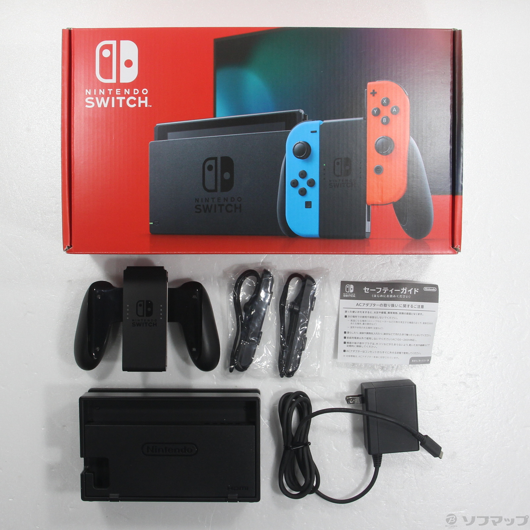 中古】Nintendo Switch Joy-Con (L) ネオンブルー／ (R) ネオンレッド
