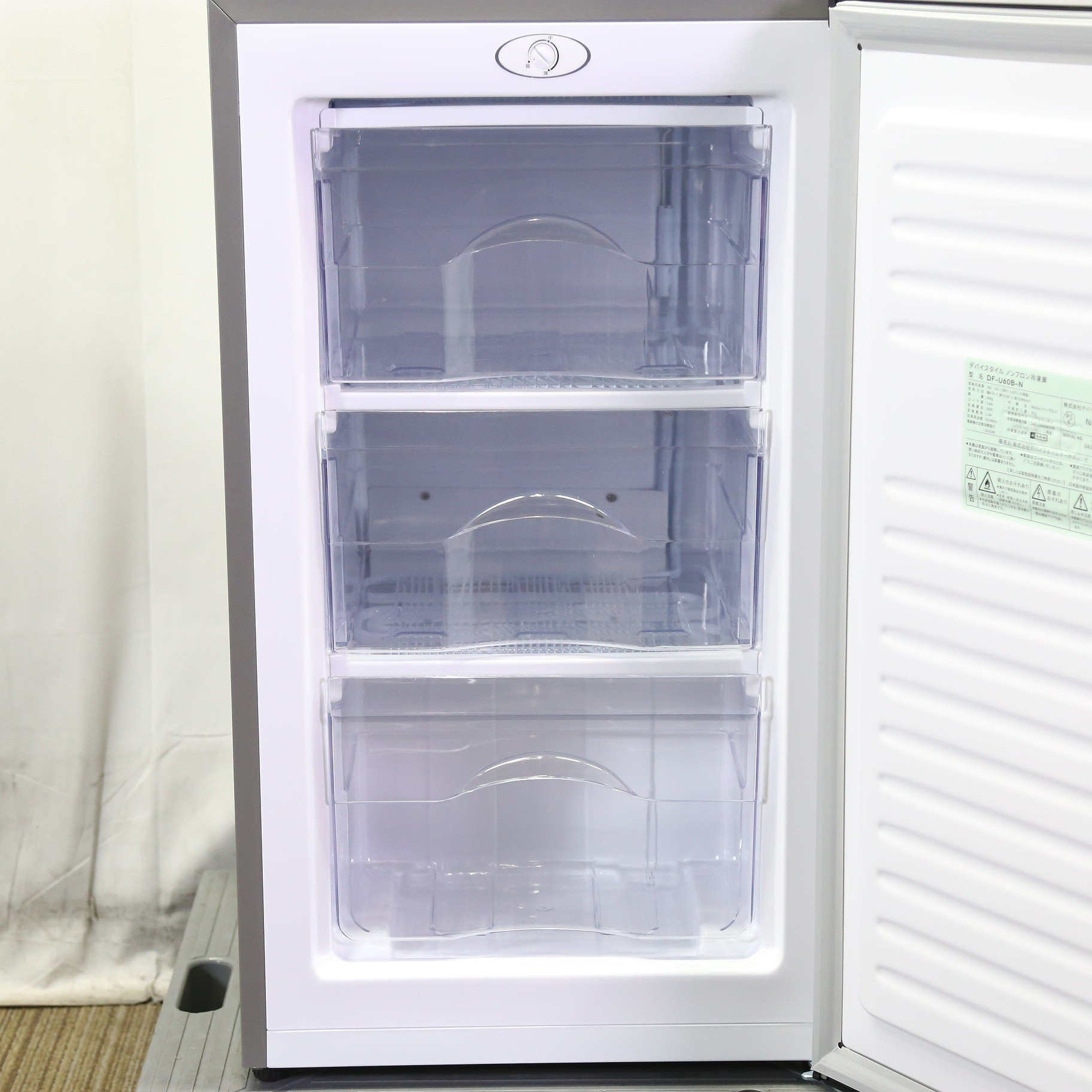 【美品】deviceSTYLE 冷凍ストッカー DF-U60B-N 本体 訳あり冷凍ストッカー デバイスタイル(deviceSTYLE) DF-U60B-N