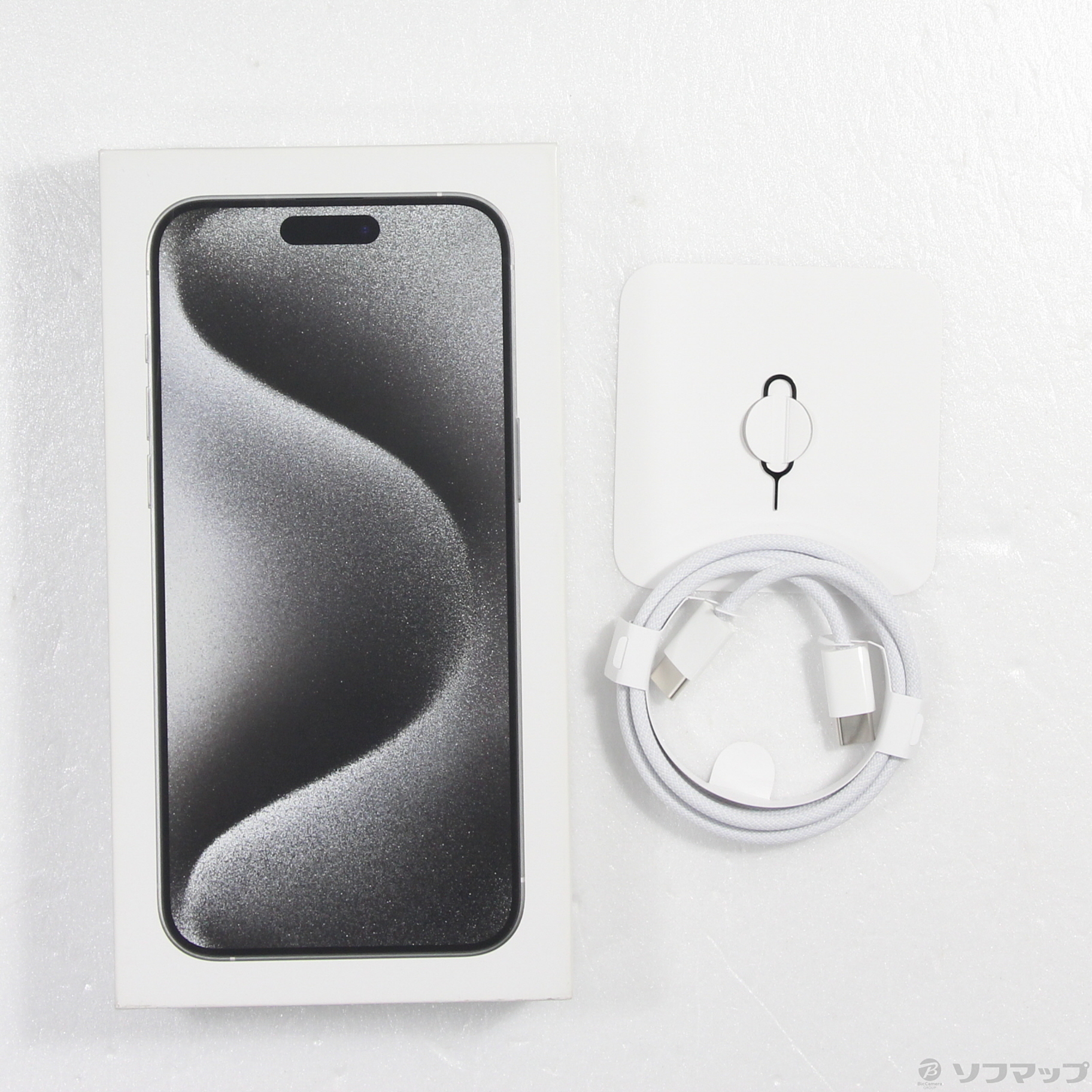中古】iPhone15 Pro Max 512GB ホワイトチタニウム MU6V3J／A SIM