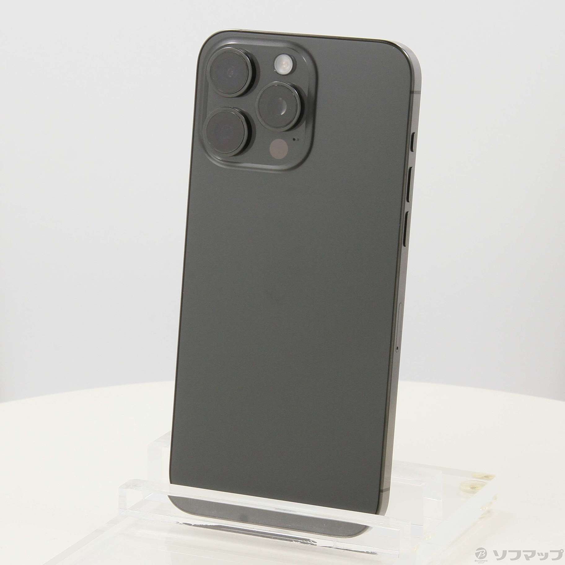中古】iPhone15 Pro Max 256GB ブラックチタニウム MU6P3J／A SIM 