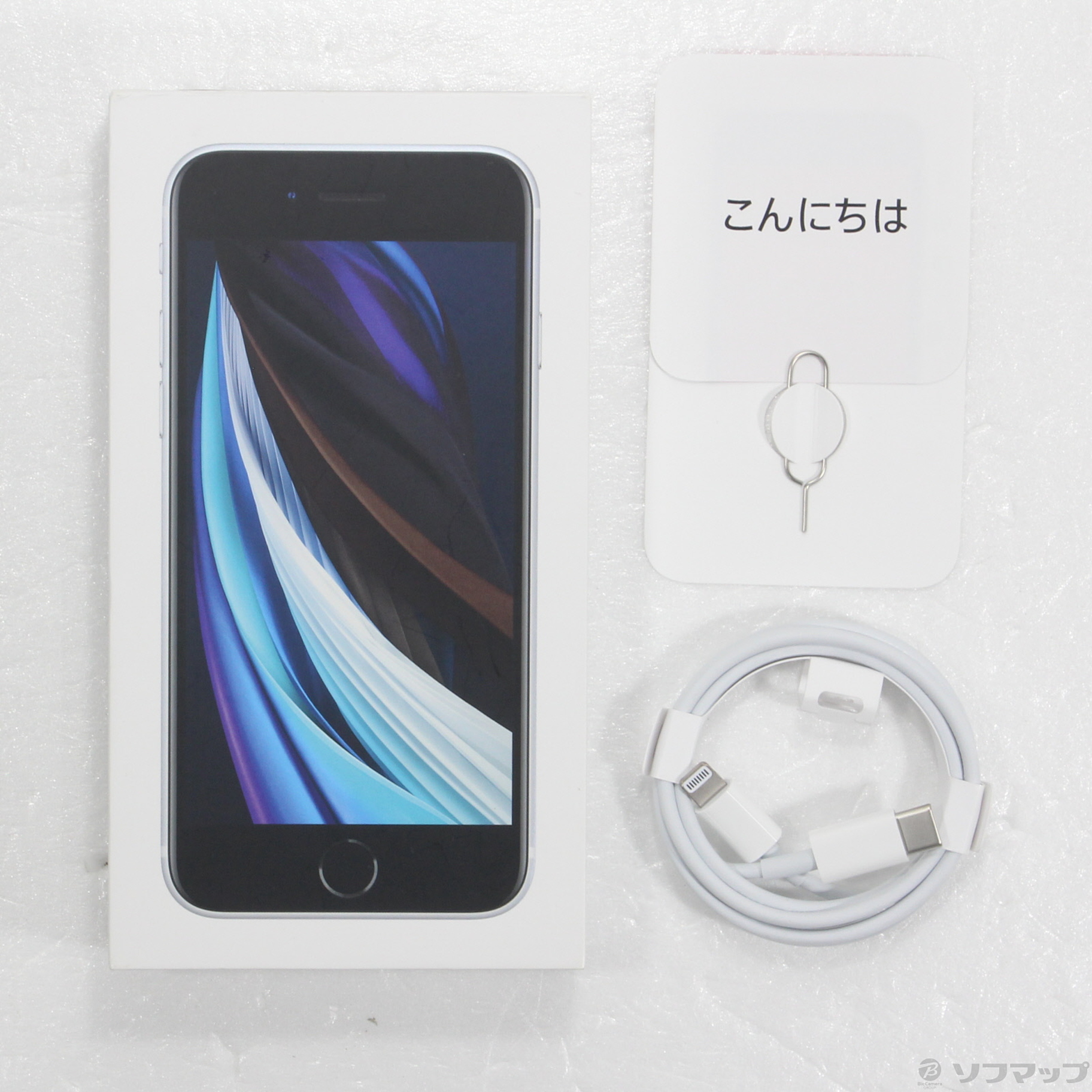 中古】iPhone SE 第2世代 128GB ホワイト MHGU3J／A SIMフリー