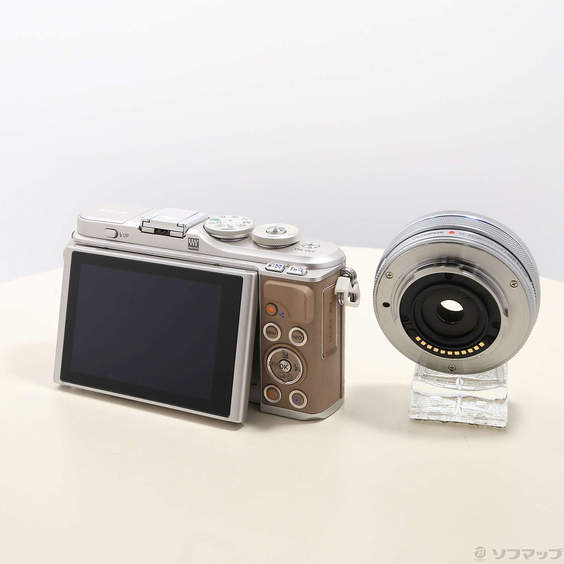 中古】PEN E-PL10 14-42mm EZ レンズキット ブラウン