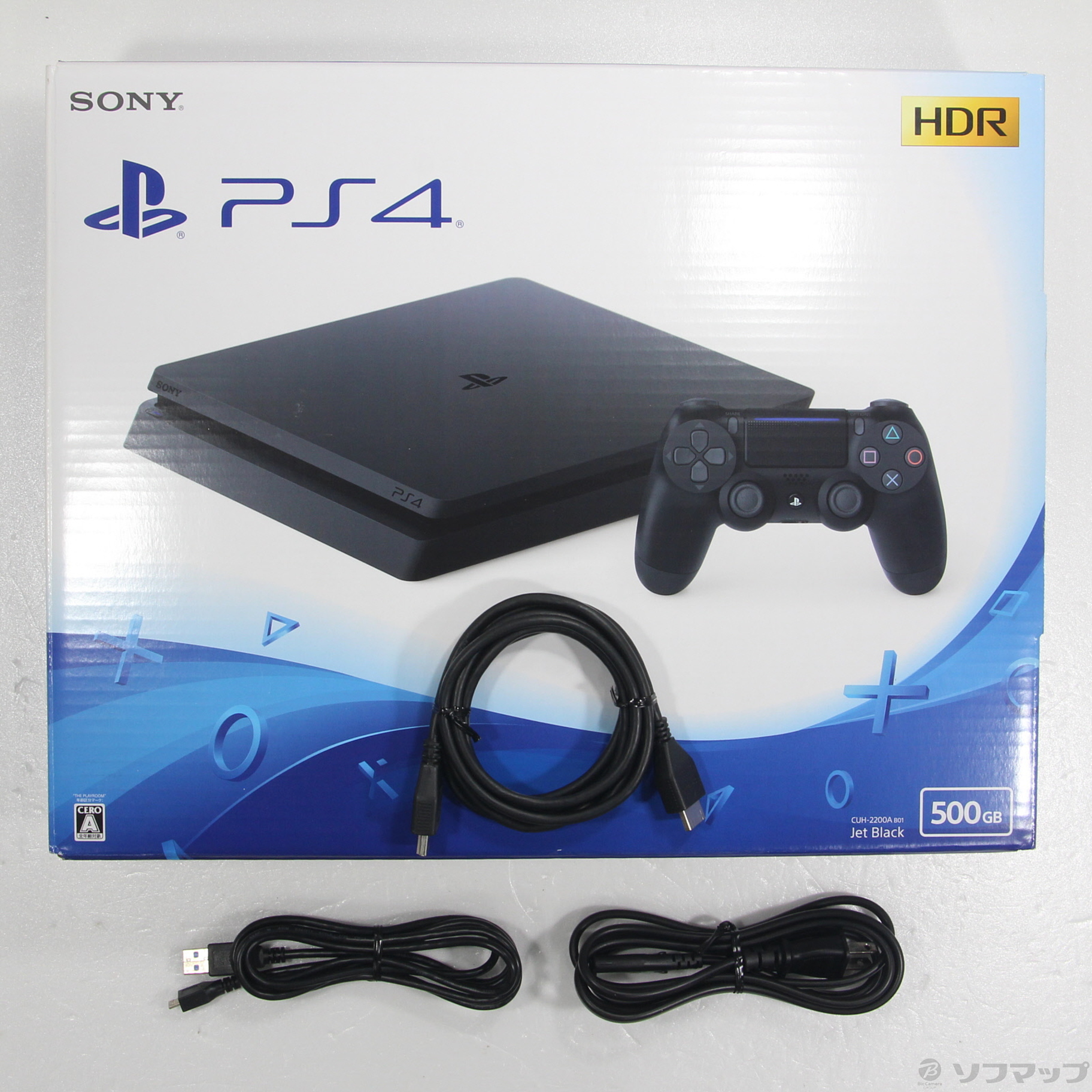 中古】PlayStation 4 ジェット・ブラック 500GB CUH-2200AB01 [2133058603164] -  リコレ！|ビックカメラグループ ソフマップの中古通販サイト