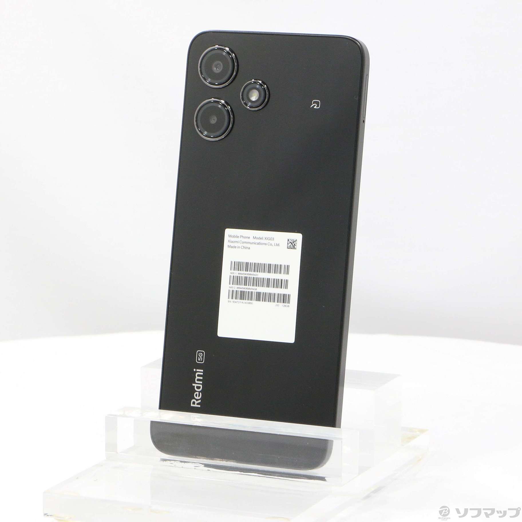 中古】Redmi 12 5G 128GB ミッドナイトブラック XIG03 au SIMフリー 