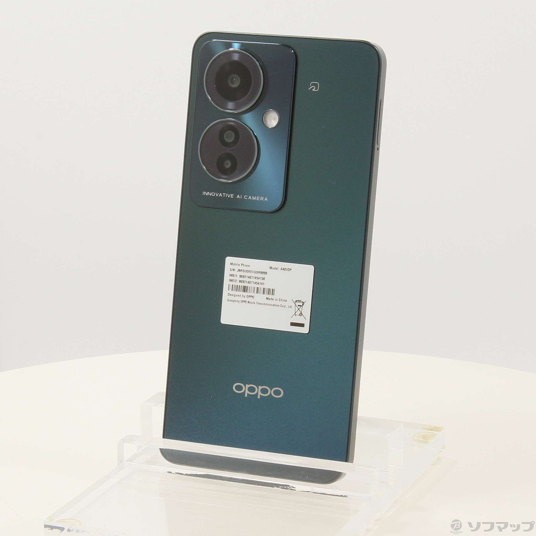 OPPO Reno11 A ダークグリーン Reno 「新品・未使用品」SIMフリー OPPO Reno11 A ダーク