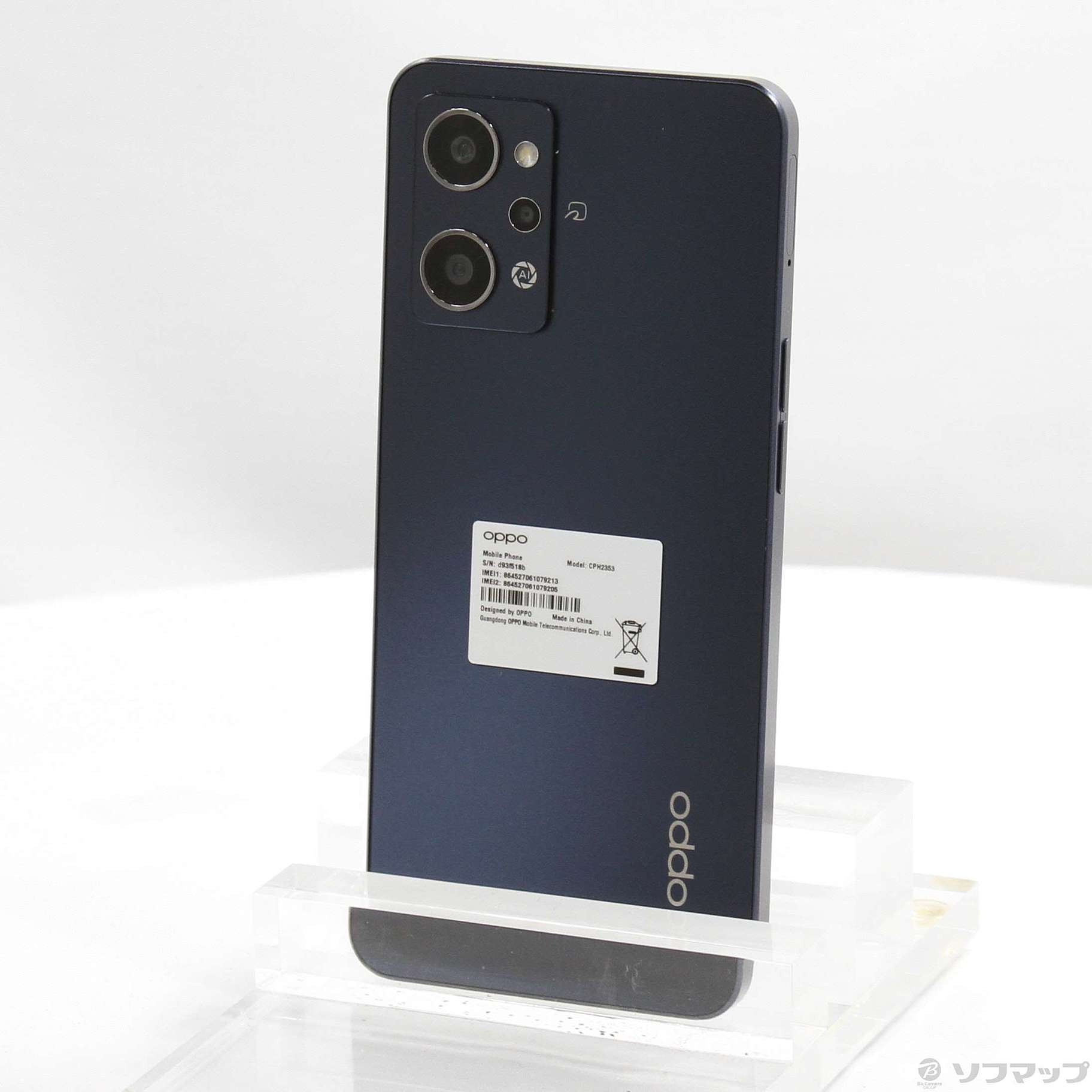 中古】OPPO Reno7 A 128GB スターリーブラック CPH2353 SIMフリー  
