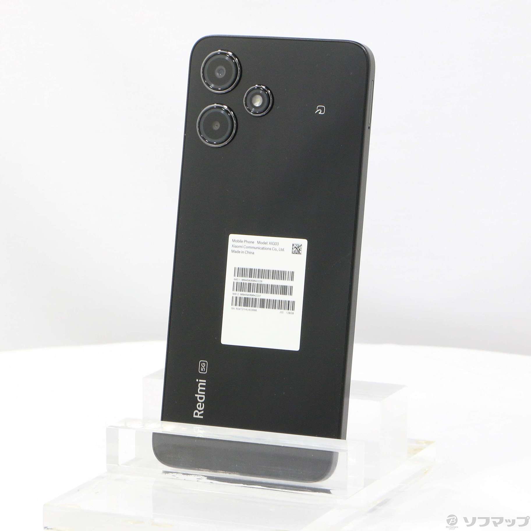 中古】Redmi 12 5G 128GB ミッドナイトブラック XIG03 au SIMフリー 