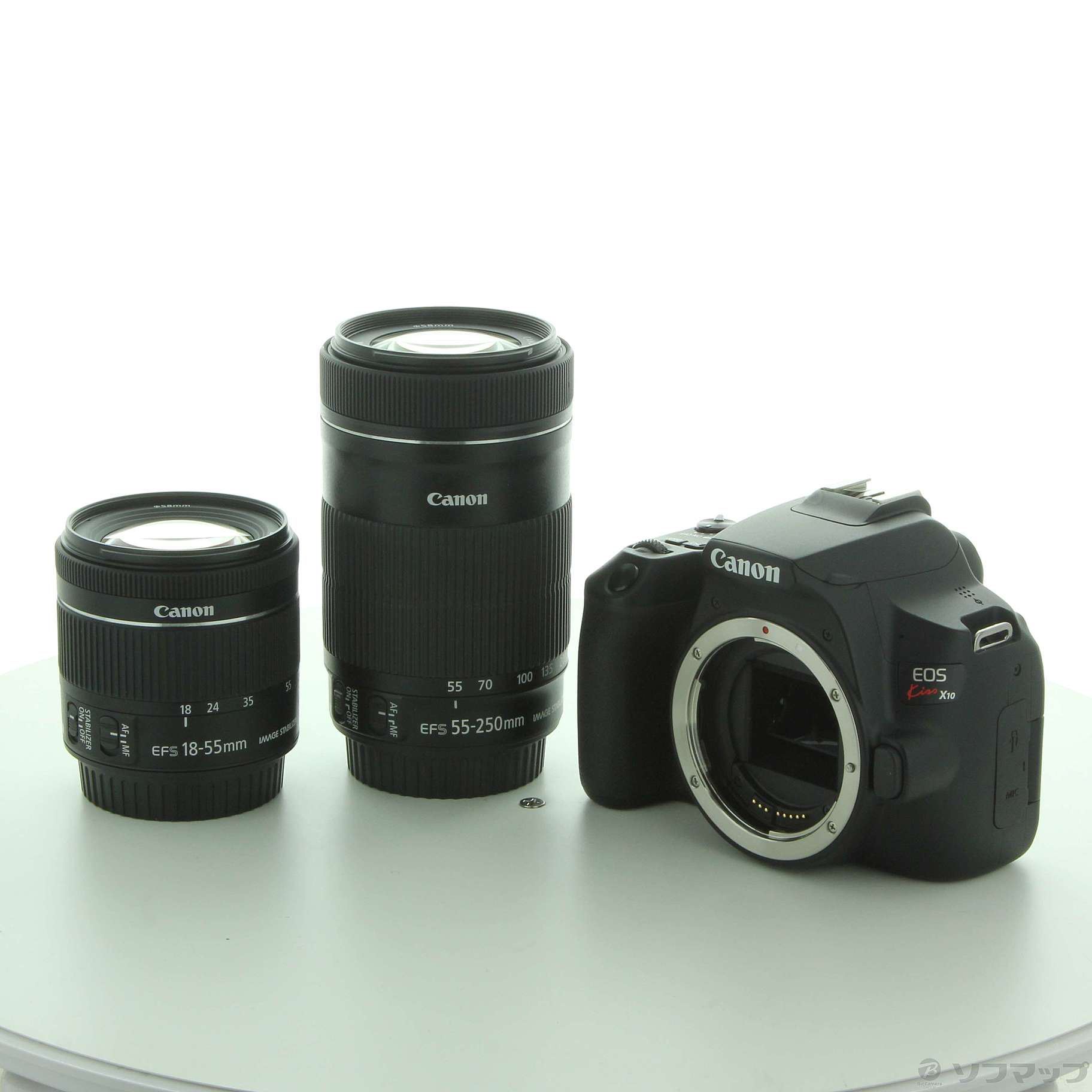 中古】EOS Kiss X10 ダブルズームキット ブラック [2133058734660 