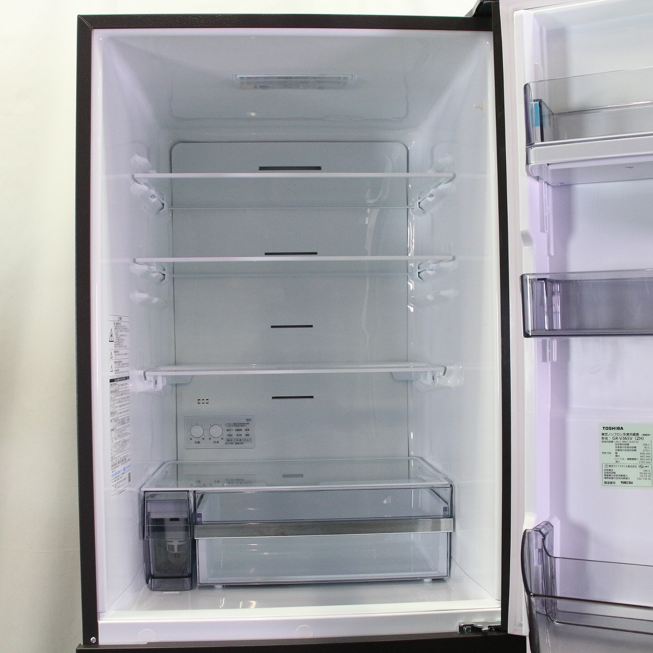 F085　超美品　東芝　3ドア　冷蔵庫　2024年製　GR-V36SVL 東芝 GR-V36SVL(ZH) 3ドア冷蔵庫 (356L・左開き) アッシュ