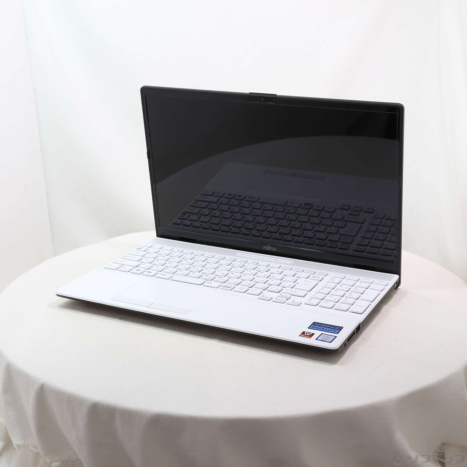 Fujitsu LIFEBOOK ホワイト ノートPC FMVA45DWH 富士通 ノートパソコン Office搭載 新品 同様 Win10 SSD Blu-ray