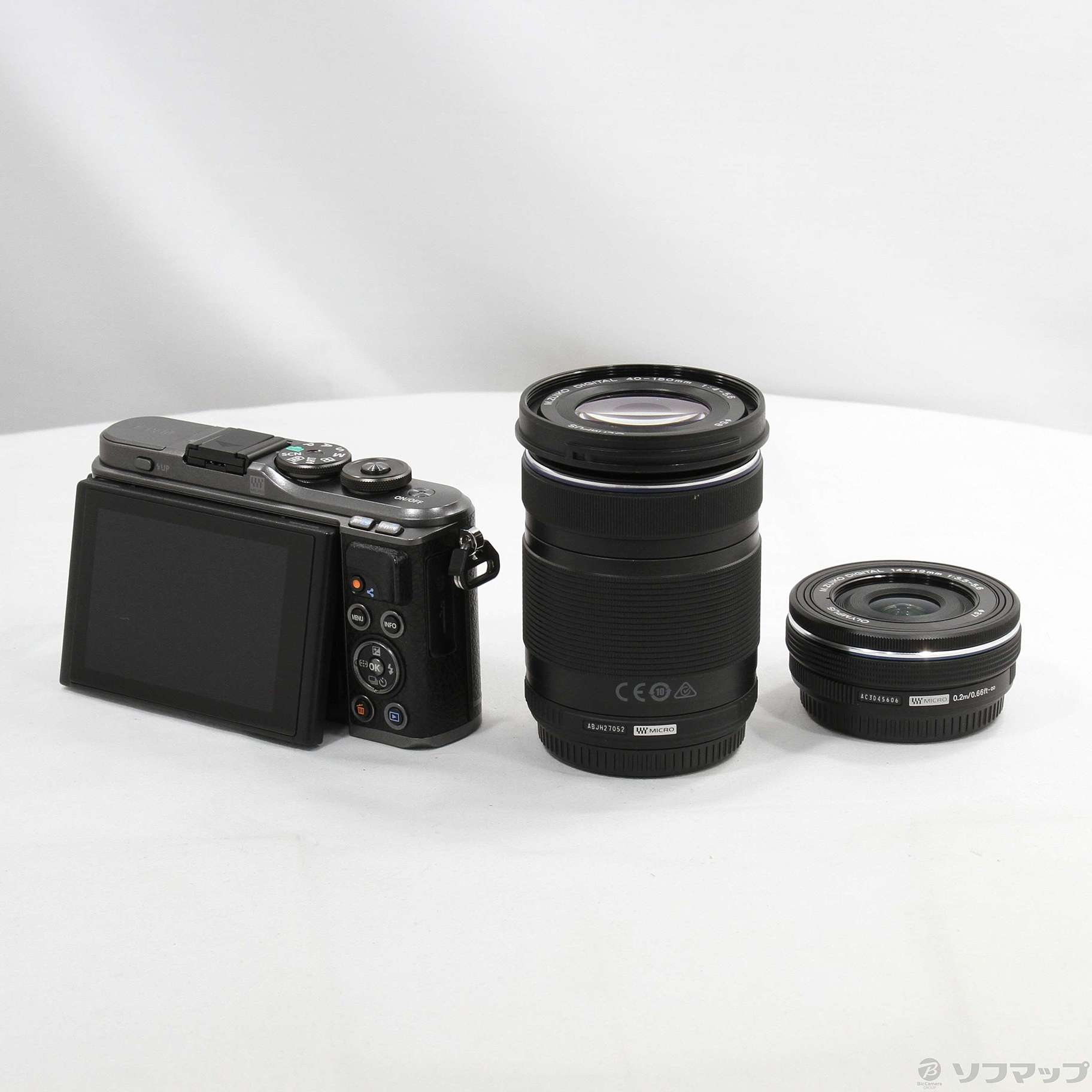 ★極美品★OLYMPUS PEN E-PL10 ブラック ダブルズームキット 中古】セール対象品 OLYMPUS PEN E-PL10 EZ ダブルズームキット