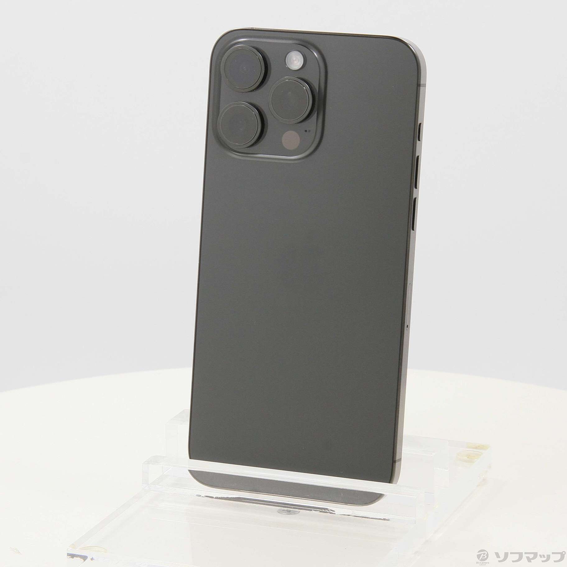 中古】iPhone15 Pro Max 256GB ブラックチタニウム MU6P3J／A SIM 