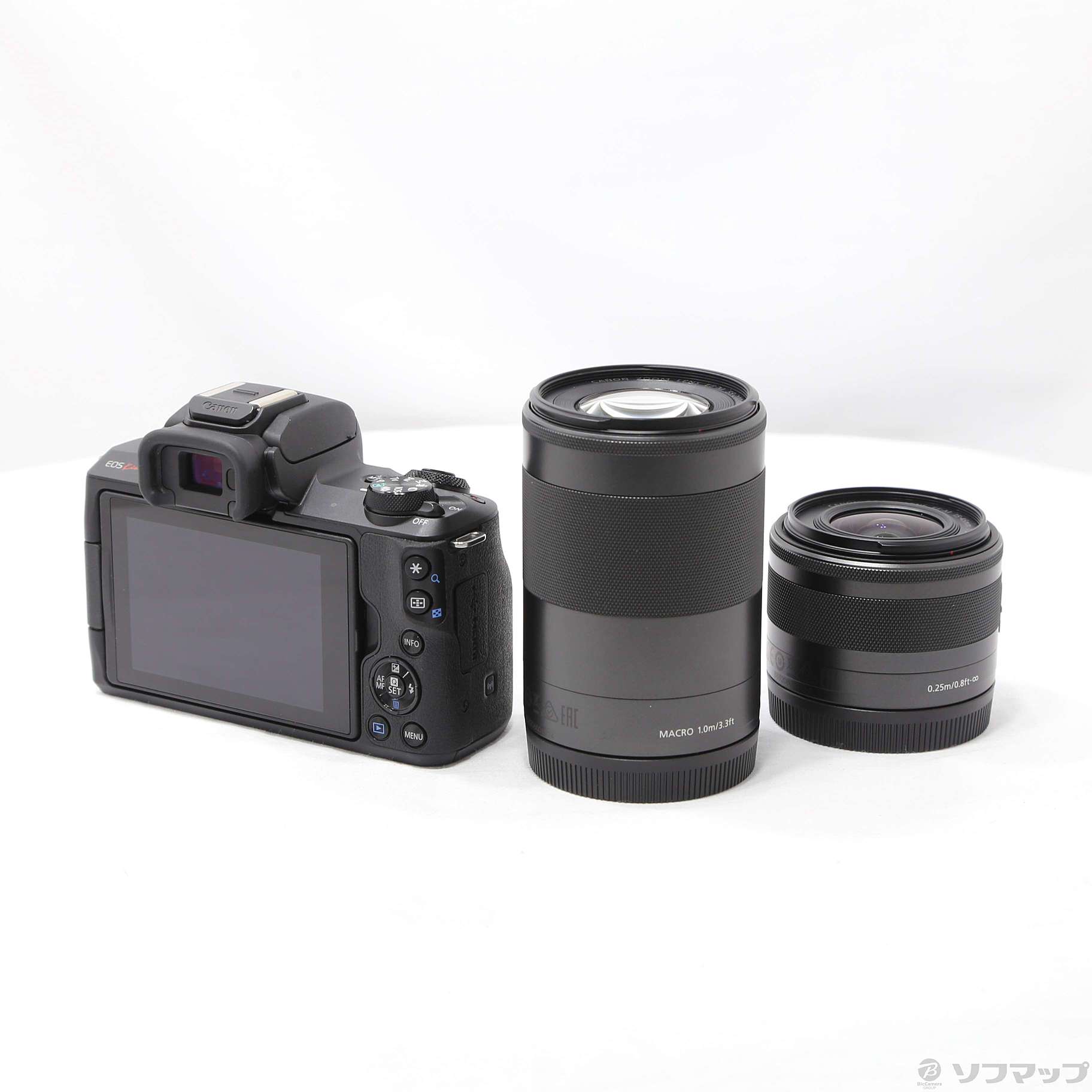 中古】EOS Kiss M ダブルズームキット ブラック [2133058862387