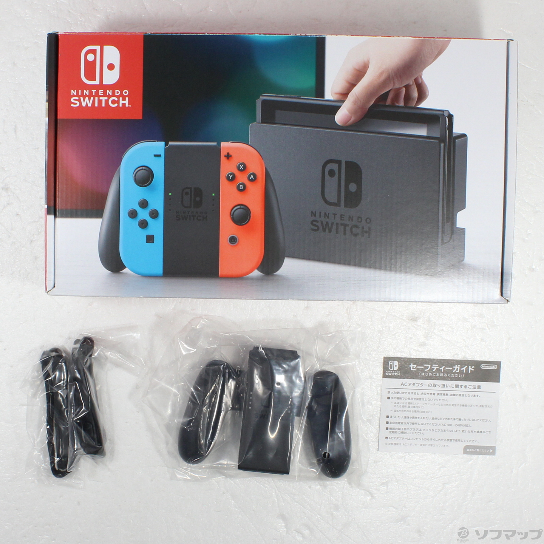 中古】Nintendo Switch Joy-Con (L) ネオンブルー／ (R) ネオンレッド