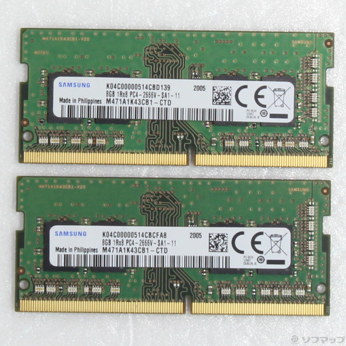 中古】260P SODIMM PC4-21300 DDR4-2666 16GB 8GB×2枚組