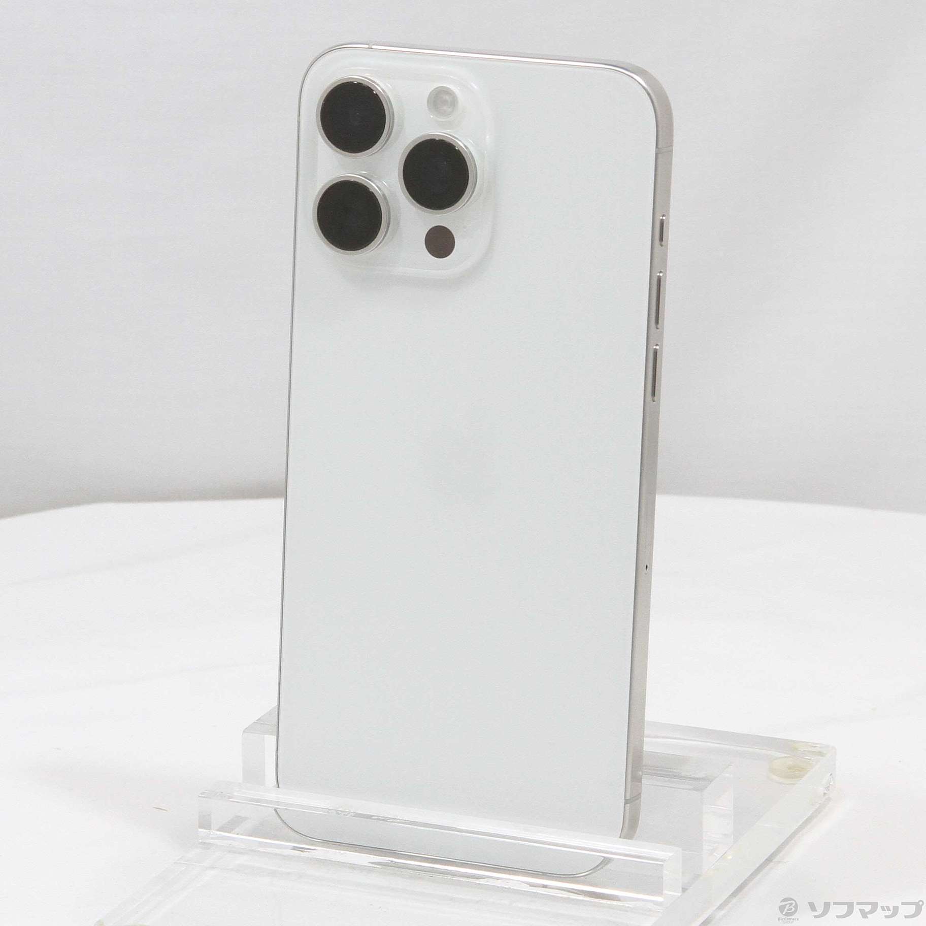 中古】iPhone15 Pro Max 256GB ホワイトチタニウム MU6Q3J／A SIM 