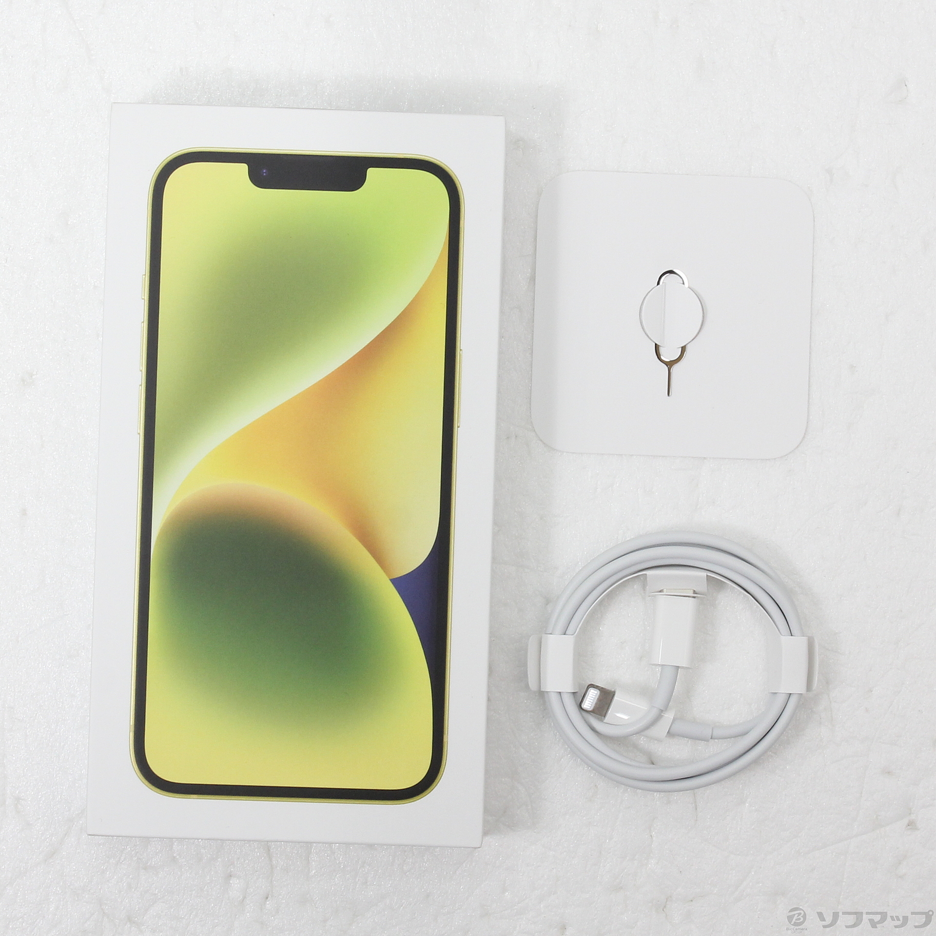 美品 Apple iPhone14 128GB イエロー MR3Q3J/A ムスビー｜即日発送可iPhone14 128GB イエロー MR3Q3J/A SIM