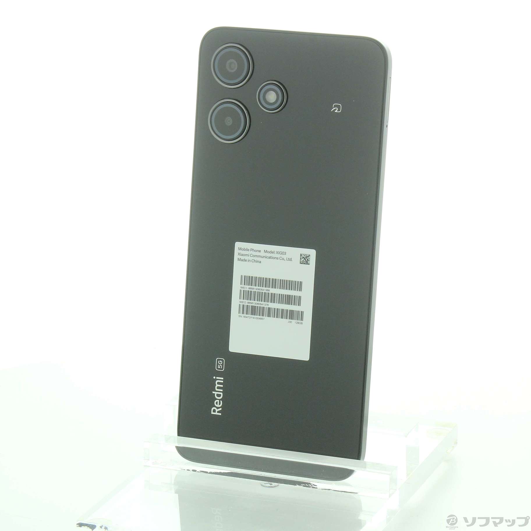 中古】Redmi 12 5G 128GB ミッドナイトブラック XIG03 au SIMフリー 