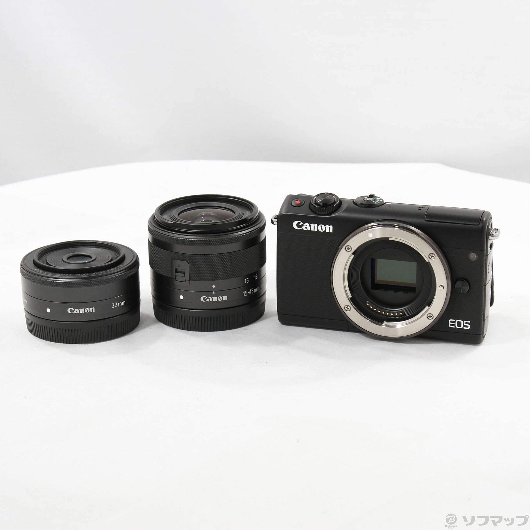 中古】ミラーレス一眼カメラ EOS M100ブラック・ダブル レンズキット [2133059211542] - リコレ！|ビックカメラグループ  ソフマップの中古通販サイト