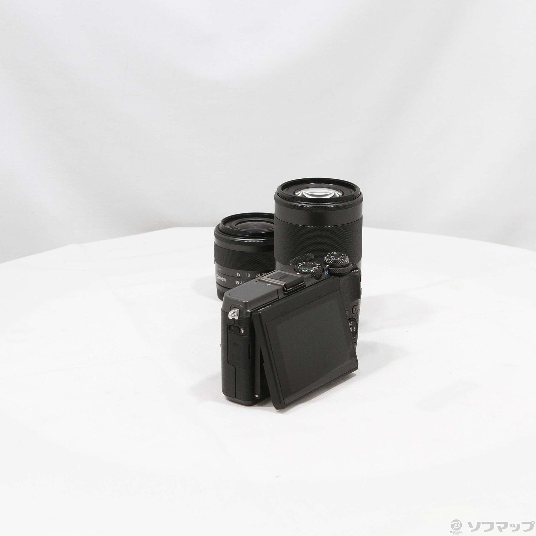 中古】セール対象品 ミラーレスカメラ EOS M6 (ブラック)・ダブル