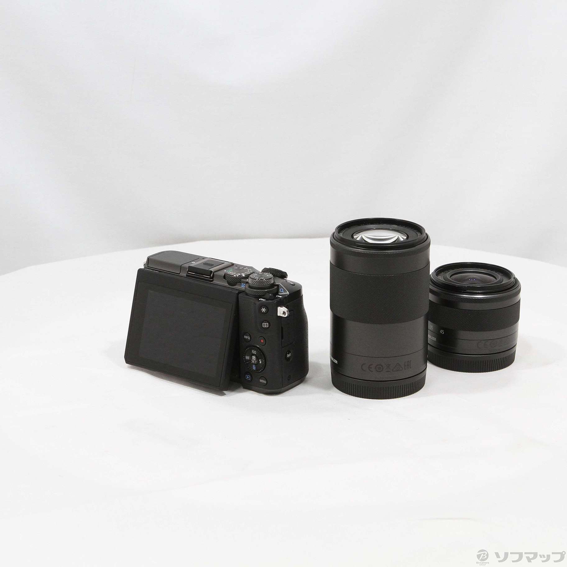 中古】セール対象品 ミラーレスカメラ EOS M6 (ブラック)・ダブル