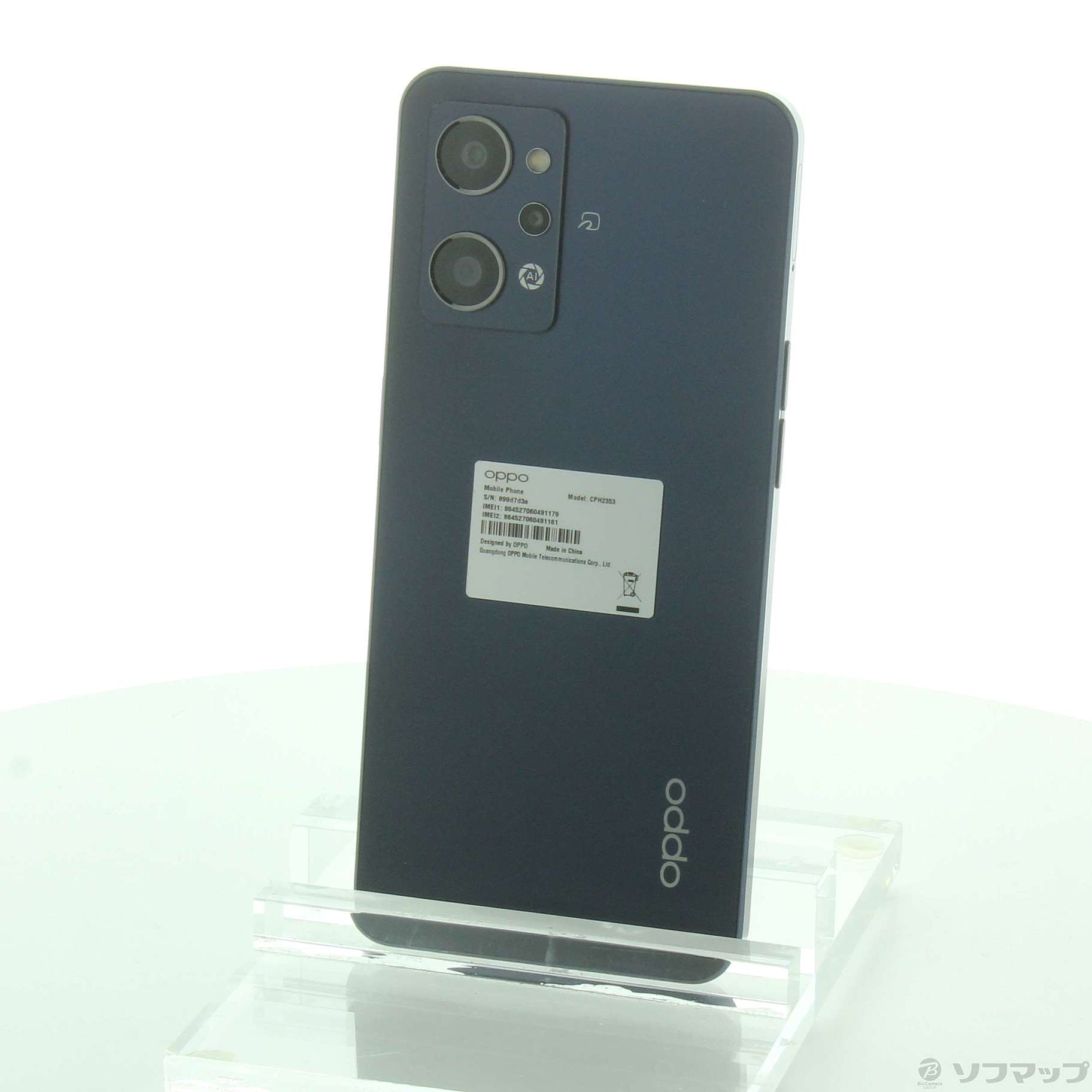 中古】OPPO Reno7 A 128GB スターリーブラック CPH2353 SIMフリー  