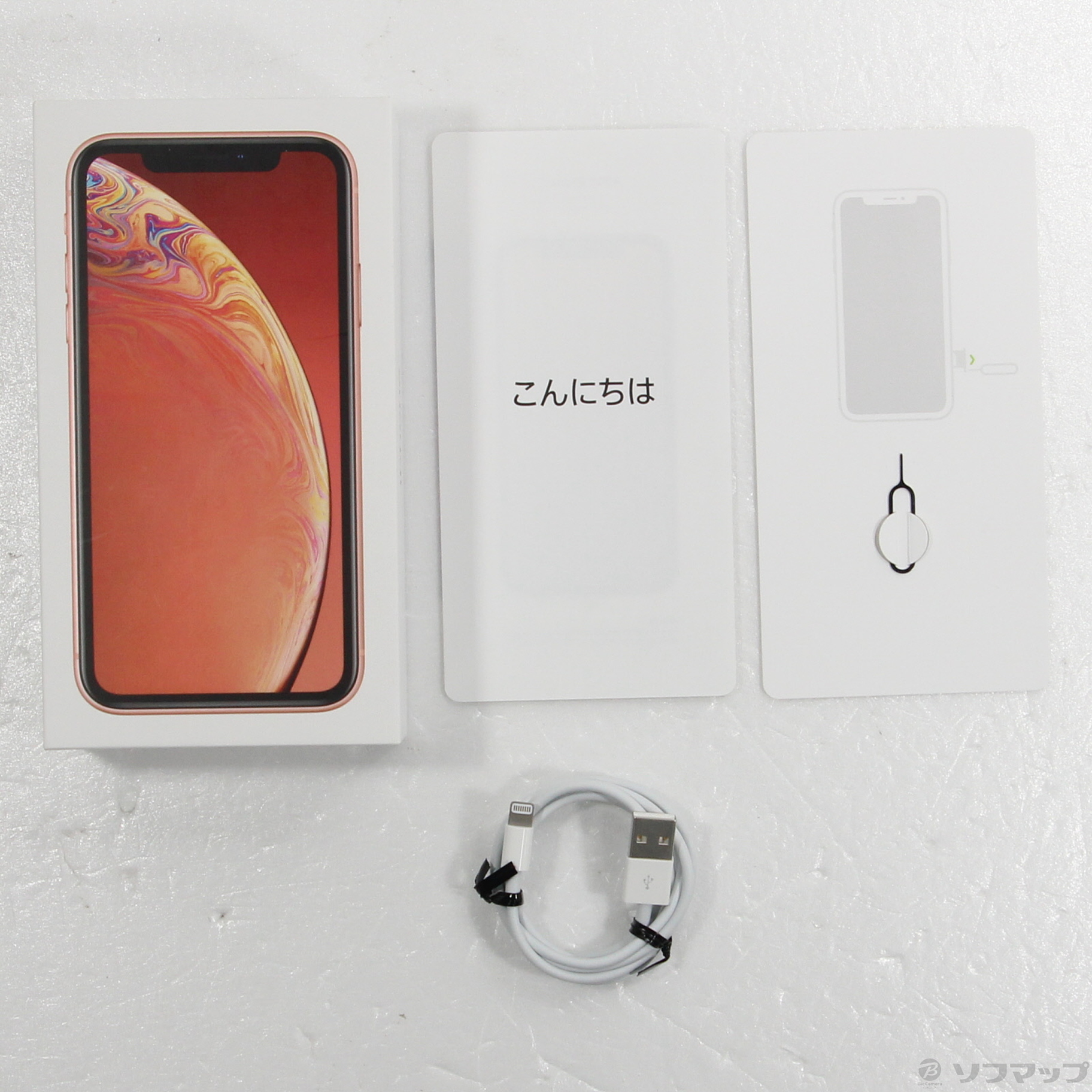 中古】iPhoneXR 128GB コーラル MT0T2J／A SoftBank