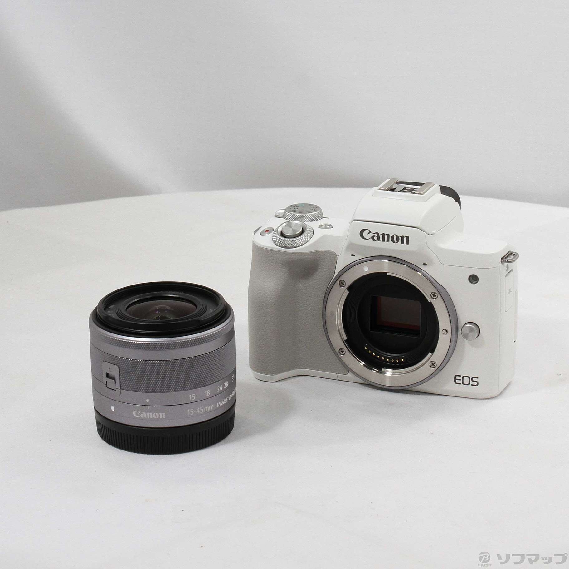 中古】EOS Kiss M2 EF-M15-45 IS STM レンズキット ホワイト [2133059466713] -  リコレ！|ビックカメラグループ ソフマップの中古通販サイト