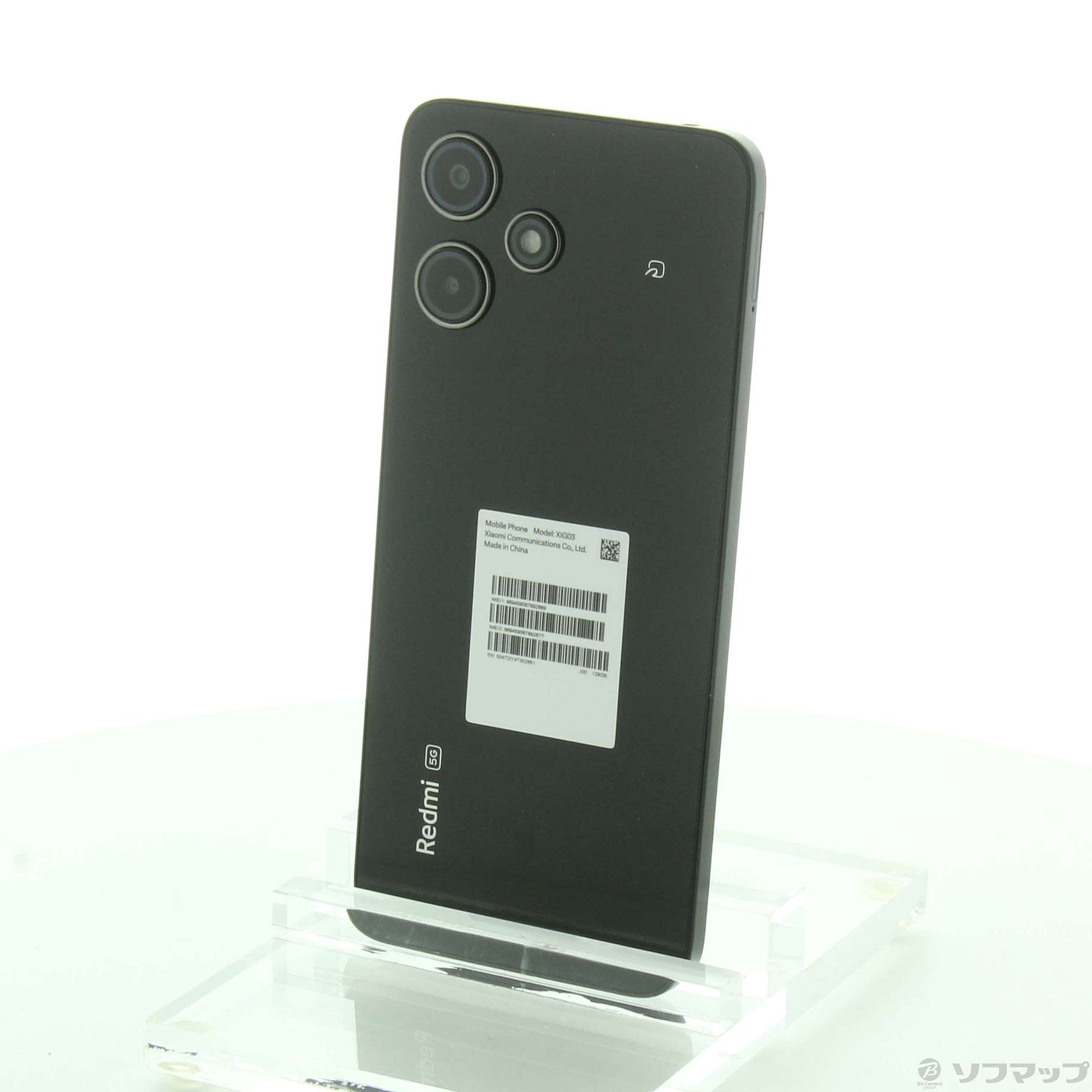 中古】新品同様 Redmi 美しく 12 5G XIG03 ミッドナイトブラック スマホ Xiaomi 安心保証 即日発送