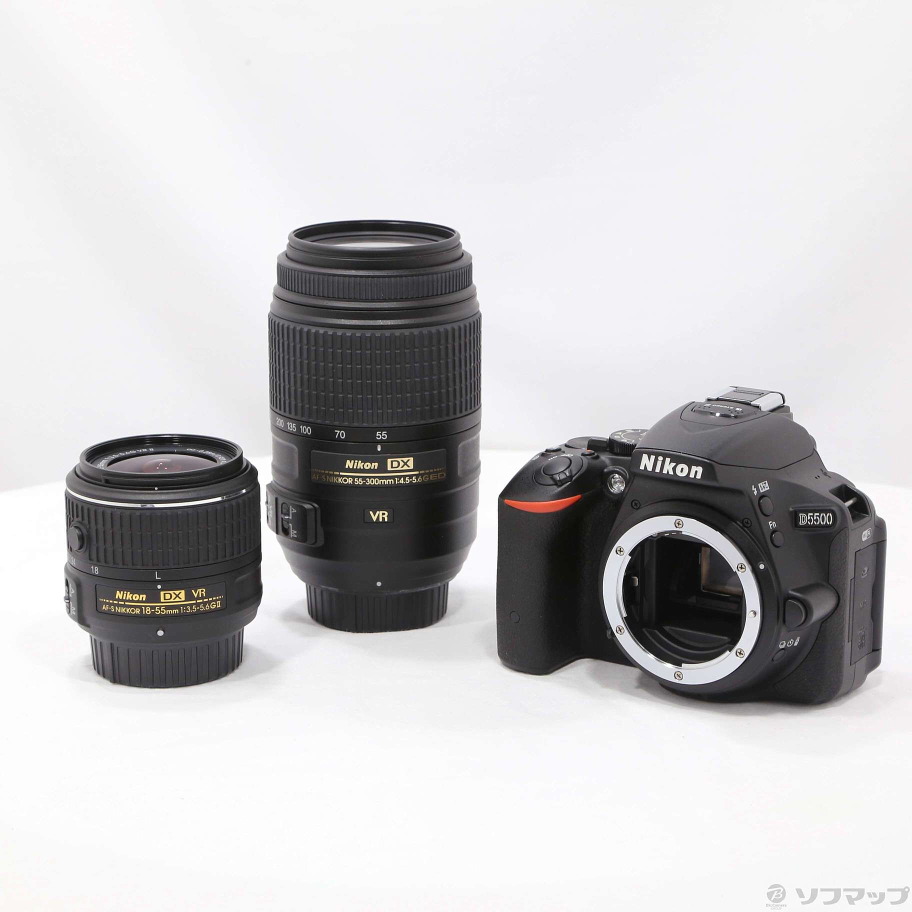 中古】NIKON D5500 ダブルズームキット ブラック [2133059543933] - リコレ！|ビックカメラグループ  ソフマップの中古通販サイト