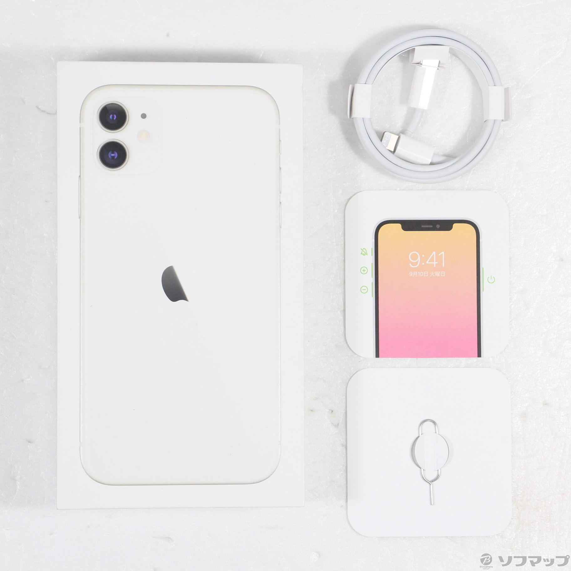 中古】iPhone11 128GB ホワイト MHDJ3J／A SIMフリー [2133059910209 