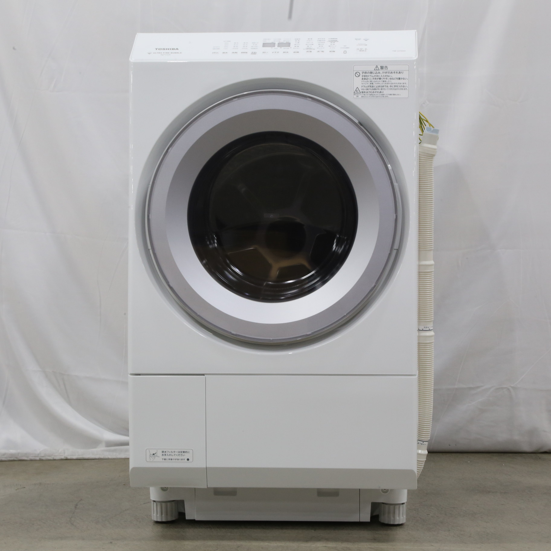 〔中古品〕 ドラム式洗濯乾燥機 ZABOON（ザブーン） グランホワイト TW-127XH3L(W) ［洗濯12.0kg ／乾燥7.0kg  ／ヒートポンプ乾燥 ／左開き］