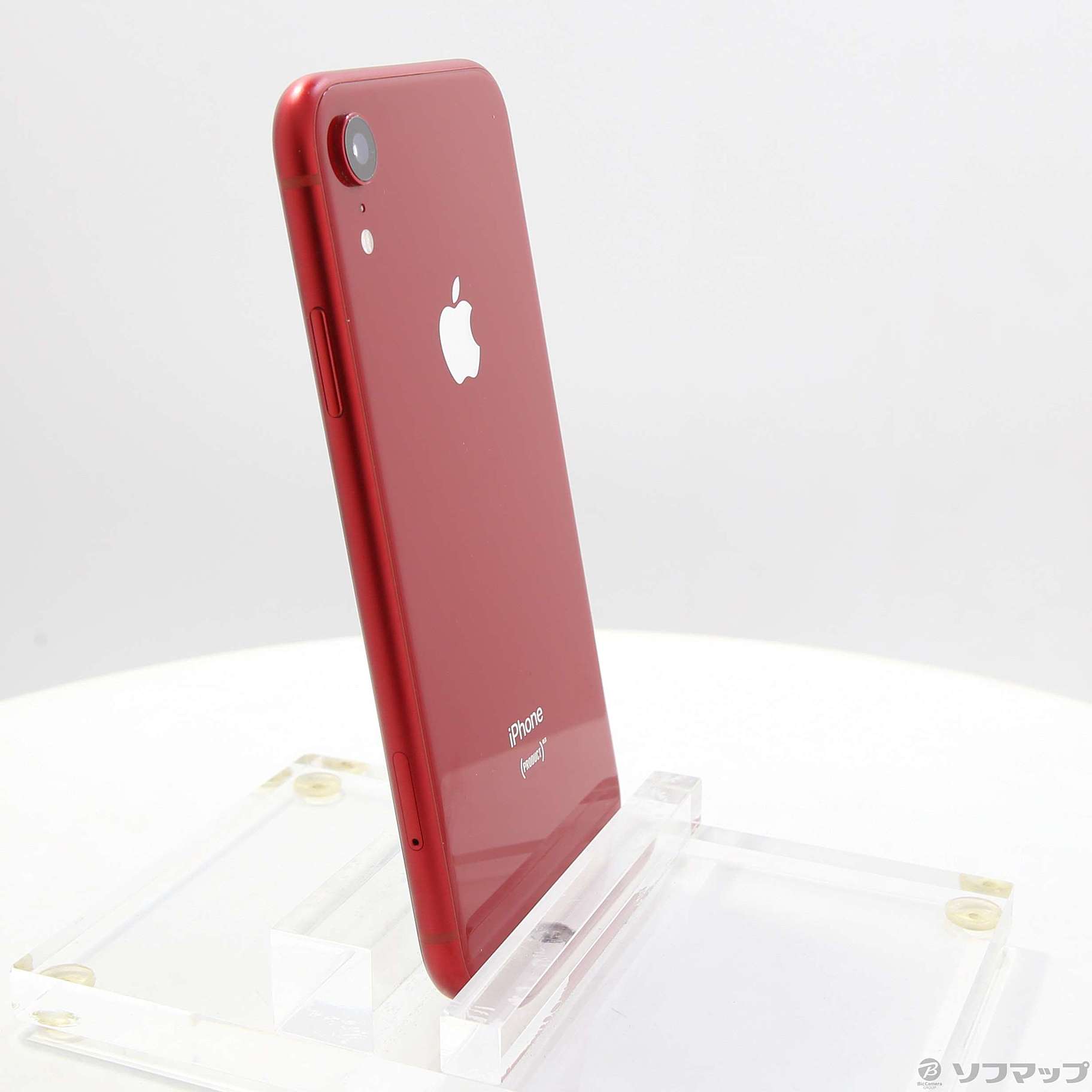 iPhoneXR 64GB 画面割れ レッド ムスビー｜SIMフリー iPhoneXR 64GB レッド 電池88% 送料無料
