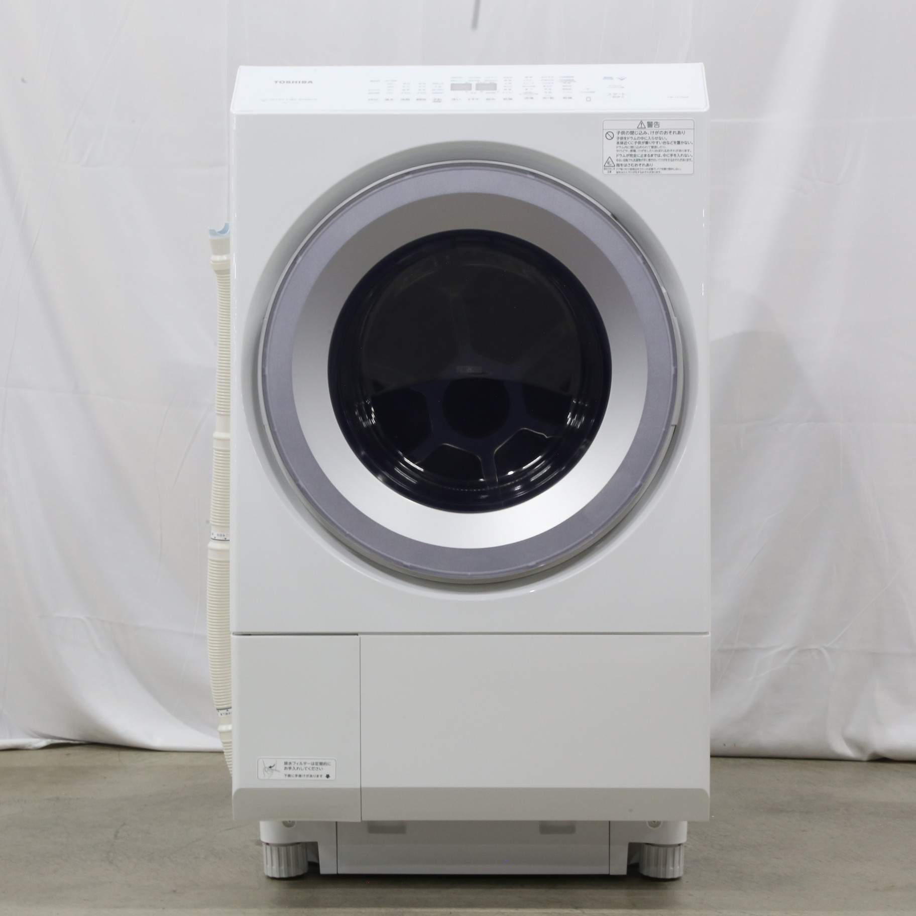 〔中古品〕 ドラム式洗濯乾燥機 ZABOON グランホワイト TW-127XH4L(W) ［洗濯12.0kg ／乾燥7.0kg ／ヒートポンプ乾燥  ／左開き］