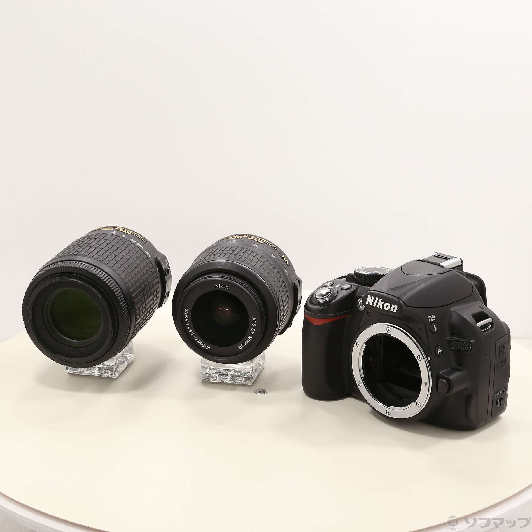 中古】Nikon D3100 18-55／55-200mm Wズームキット(1420万画素／SDXC 