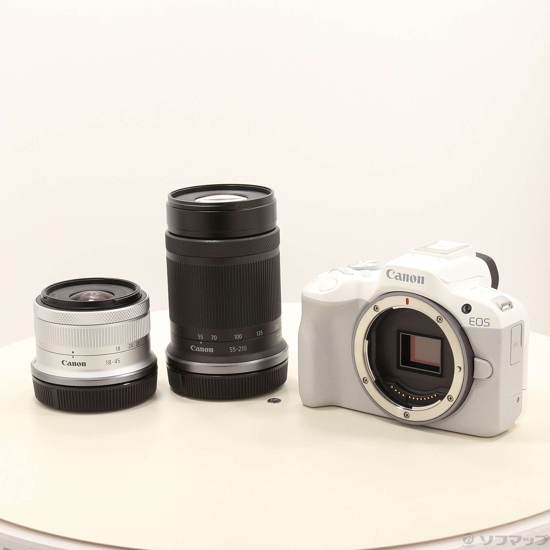 中古】セール対象品 EOS R50 ダブルズームキット ホワイト 