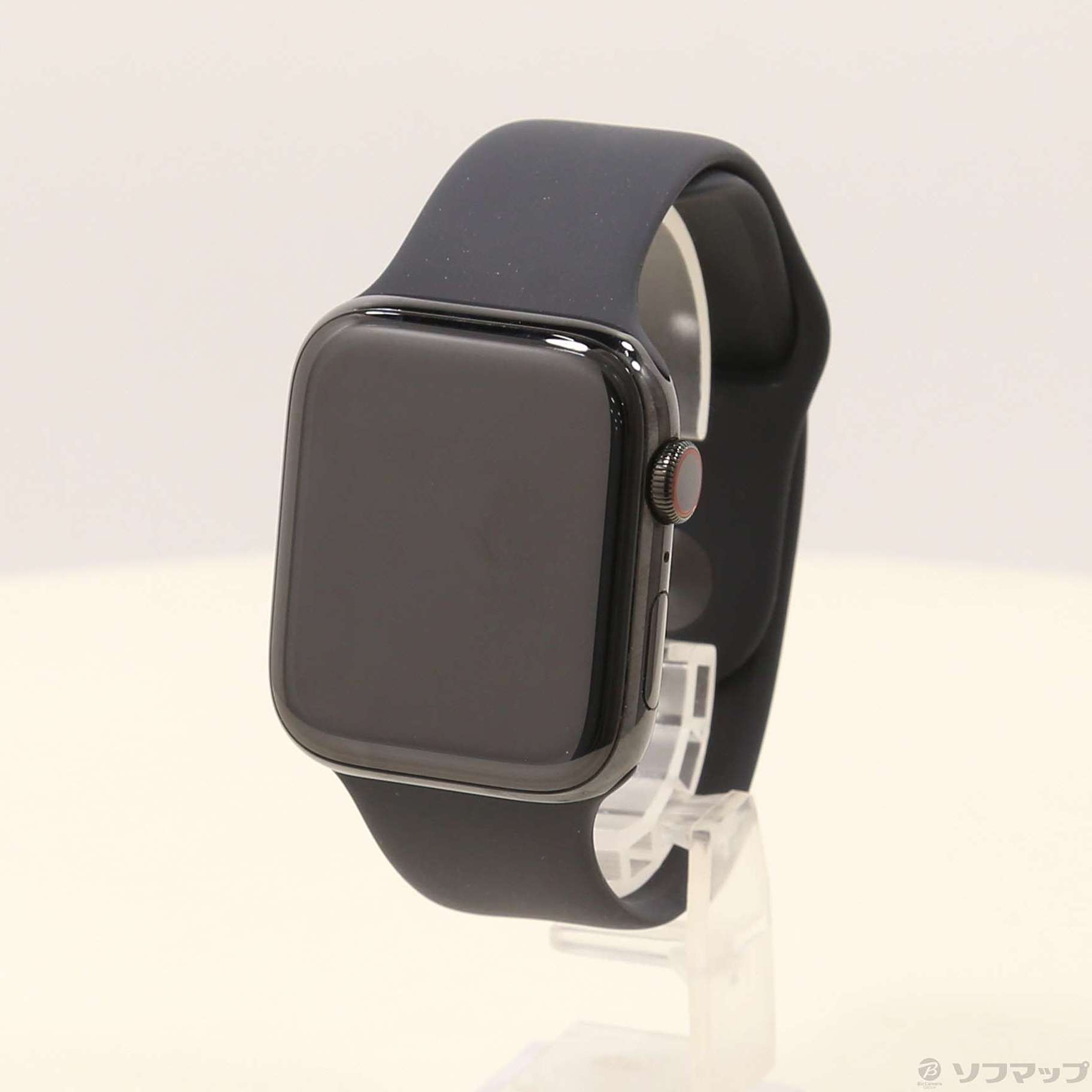Apple Watch Series 5 GPS + Cellular 44mm スペースブラックステンレススチールケース ブラックスポーツバンド