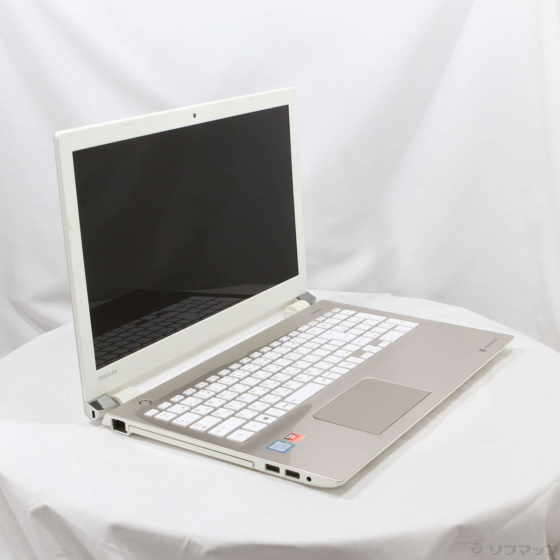 中古】dynabook T65／CG PT65CGP-RJB サテンゴールド ACアダプターを