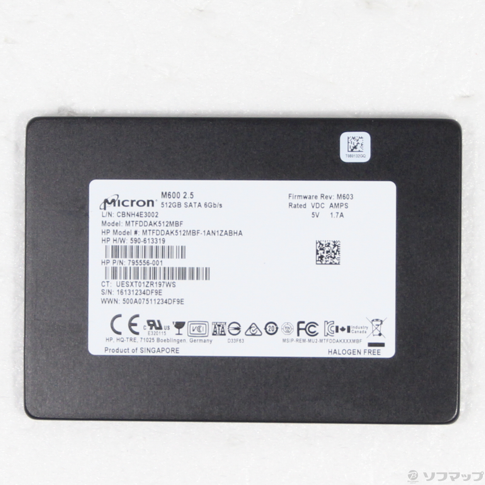 中古】M600 512GB (MTFDDAK512MBF) [2133061974619] - リコレ