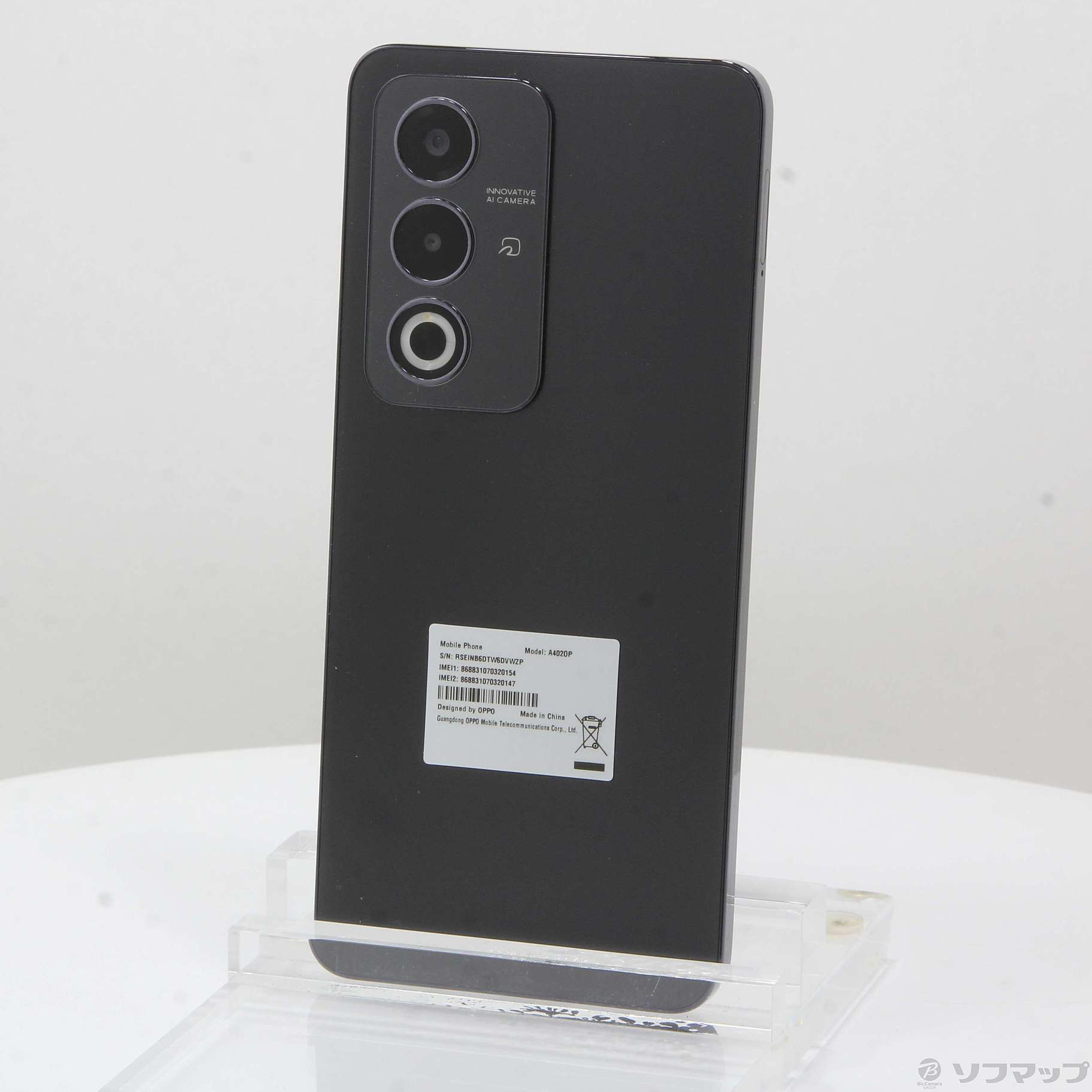中古OPPO A3 5G 128GB ブラック OPSAL2 Y!mobile SIMフリー