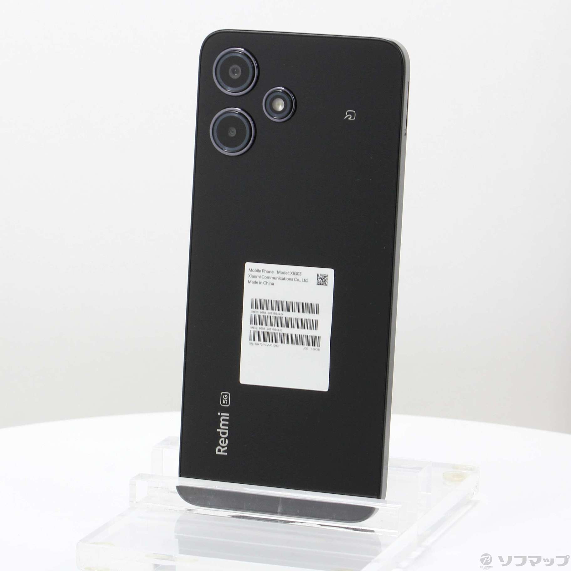 中古】Redmi 12 5G 128GB ミッドナイトブラック XIG03 au SIMフリー 