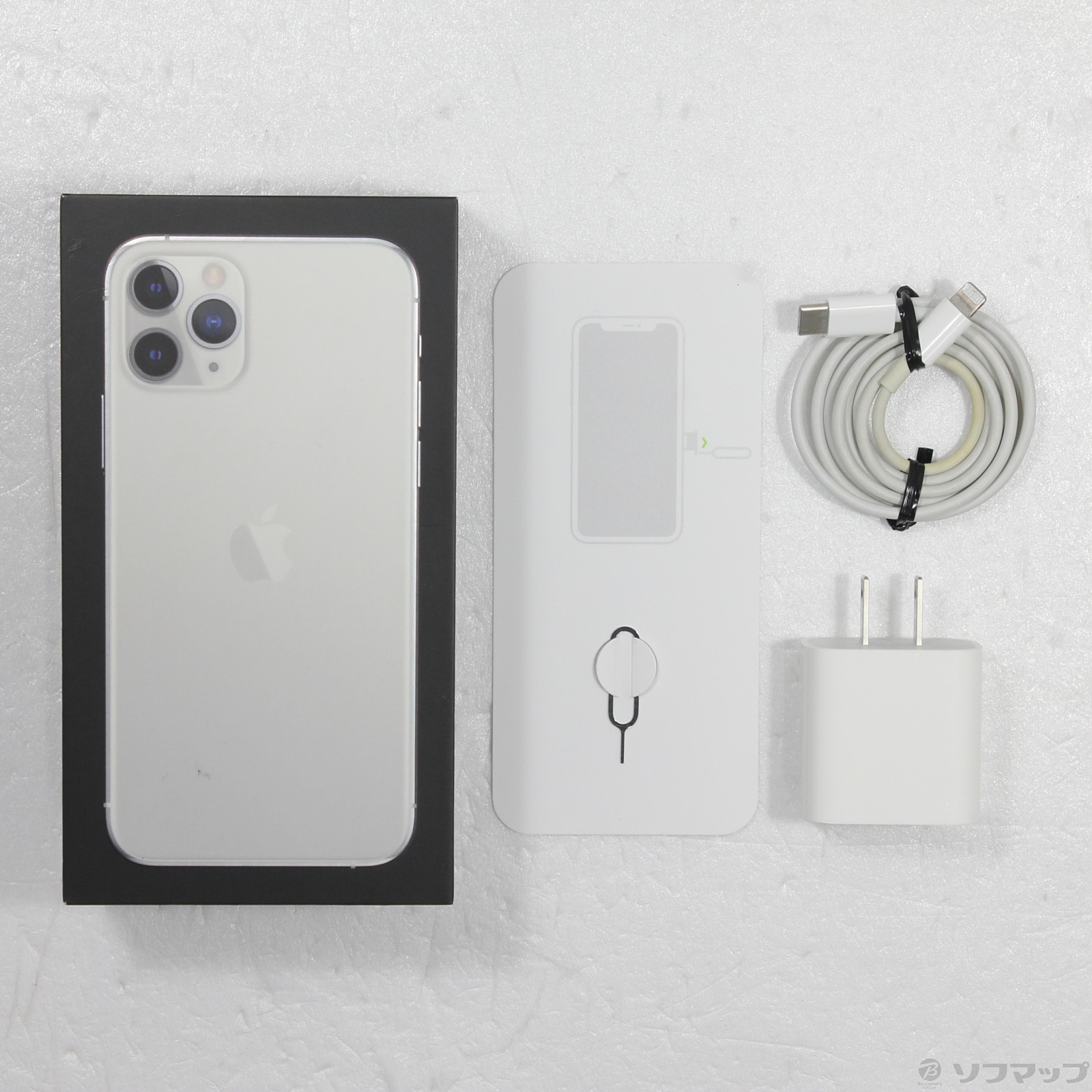 中古品〕 iPhone11 Pro 64GB シルバー MWC32J／A SoftBank｜の