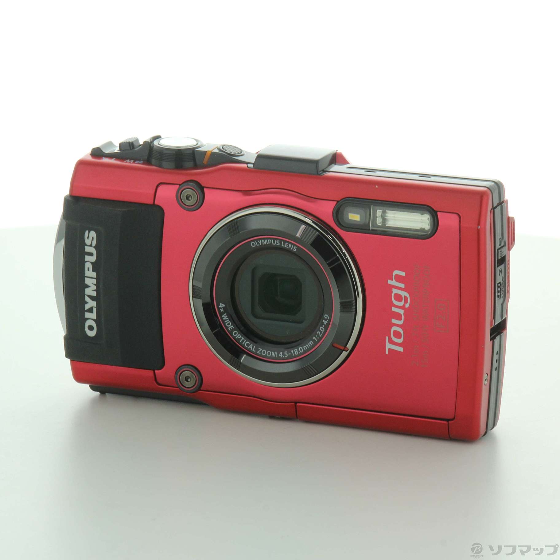 中古】OLYMPUS STYLUS TG-4 RED Tough (4倍／防水／SDXC／レッド