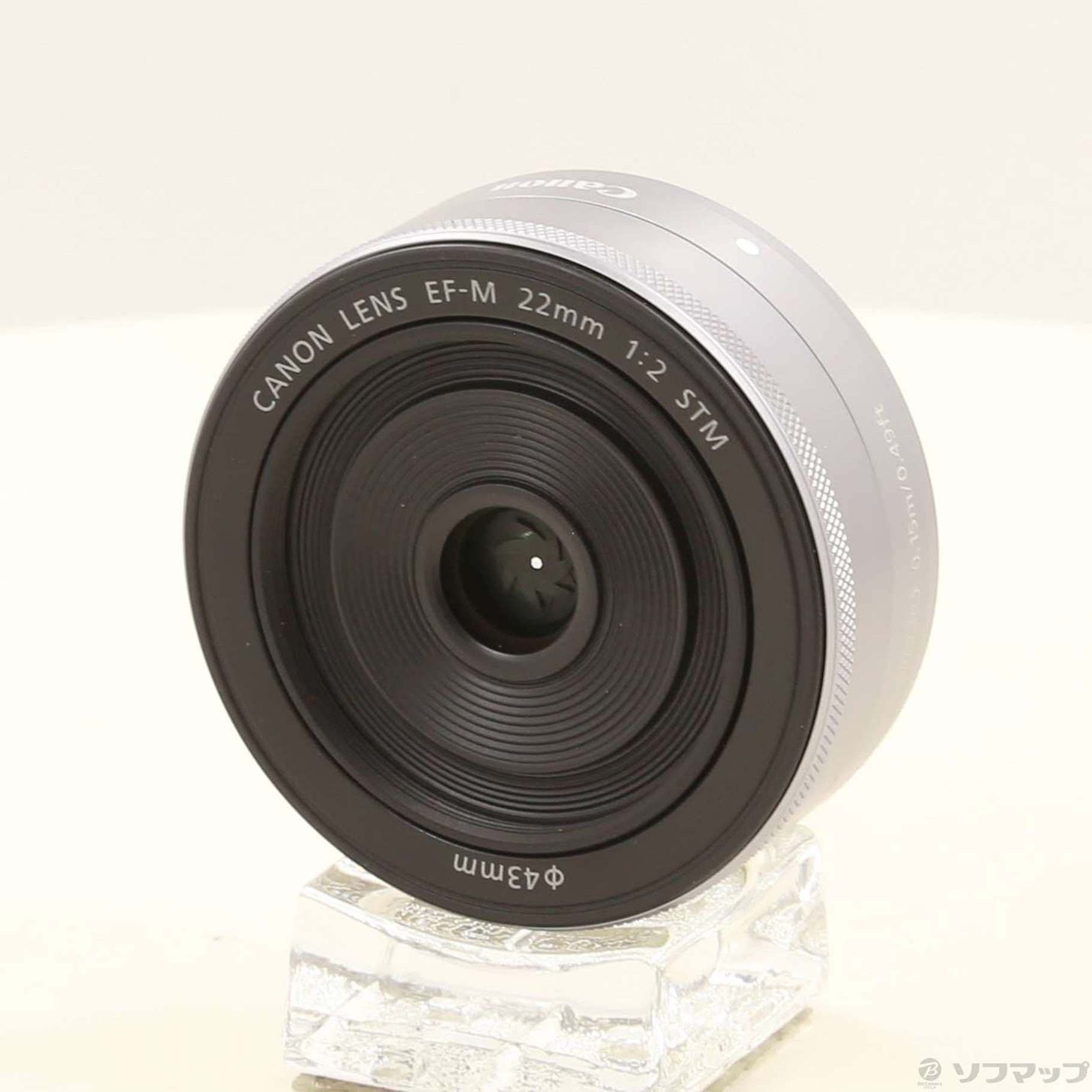 【美品】キャノン　Canon EF-M22mm F2 STM キヤノン #343 EF-M Canon EF-M22mm F2 STM シルバー キャノン 単焦点広角レンズ